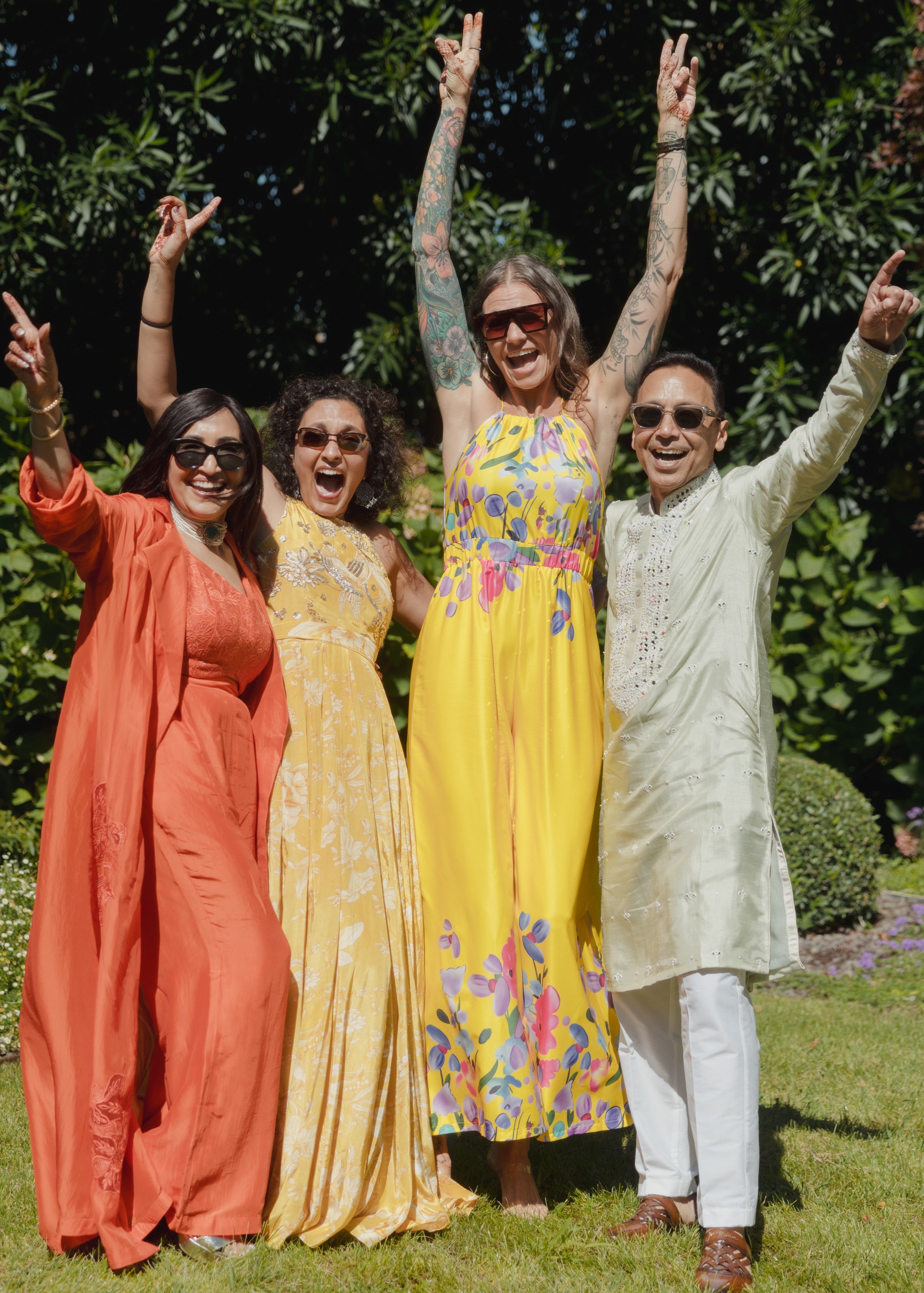 haldi dress for bridesmaid Daphne High Neck Satin Bridesmaid Dress main image 1