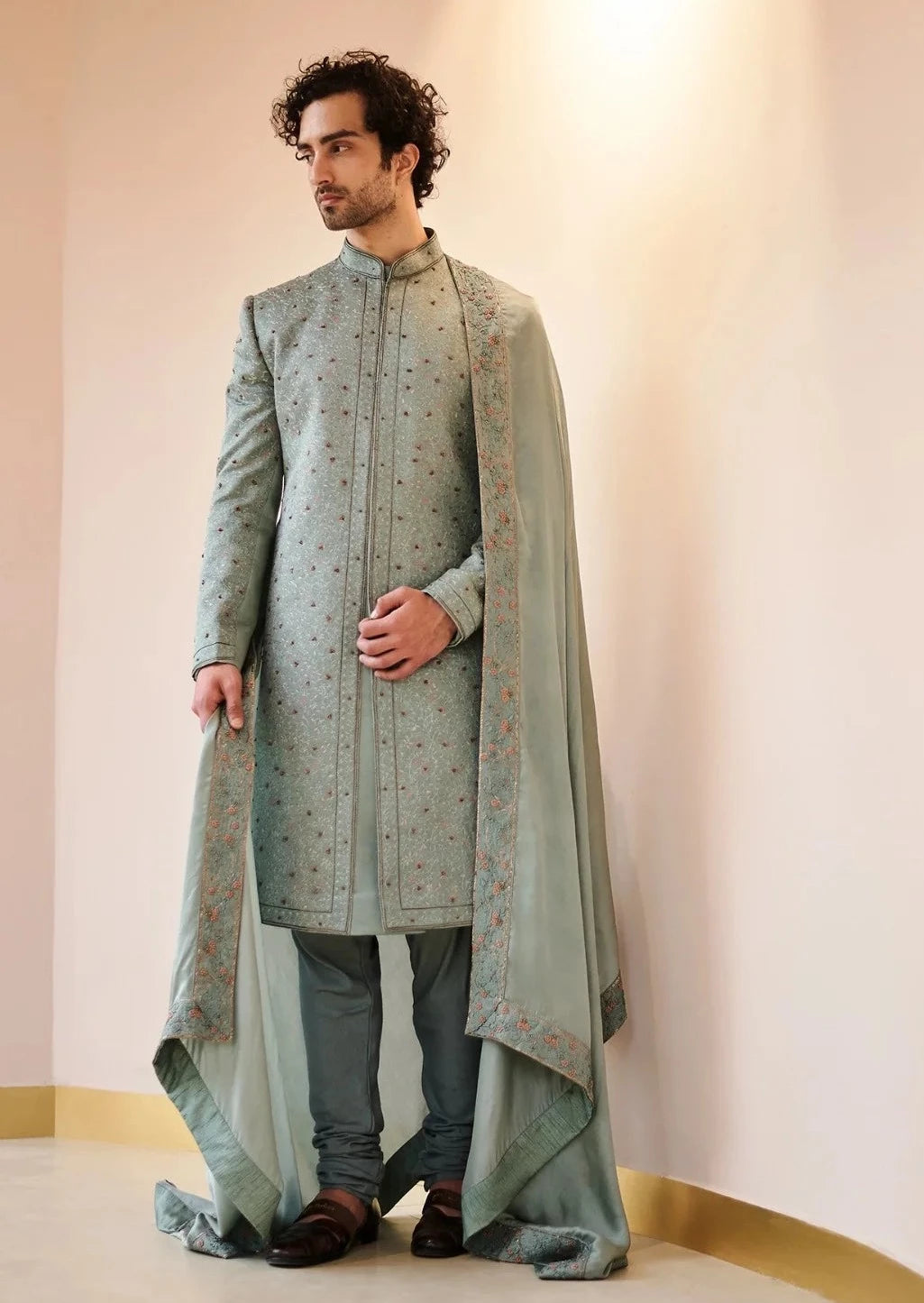 Chateau Grey Green Sherwani