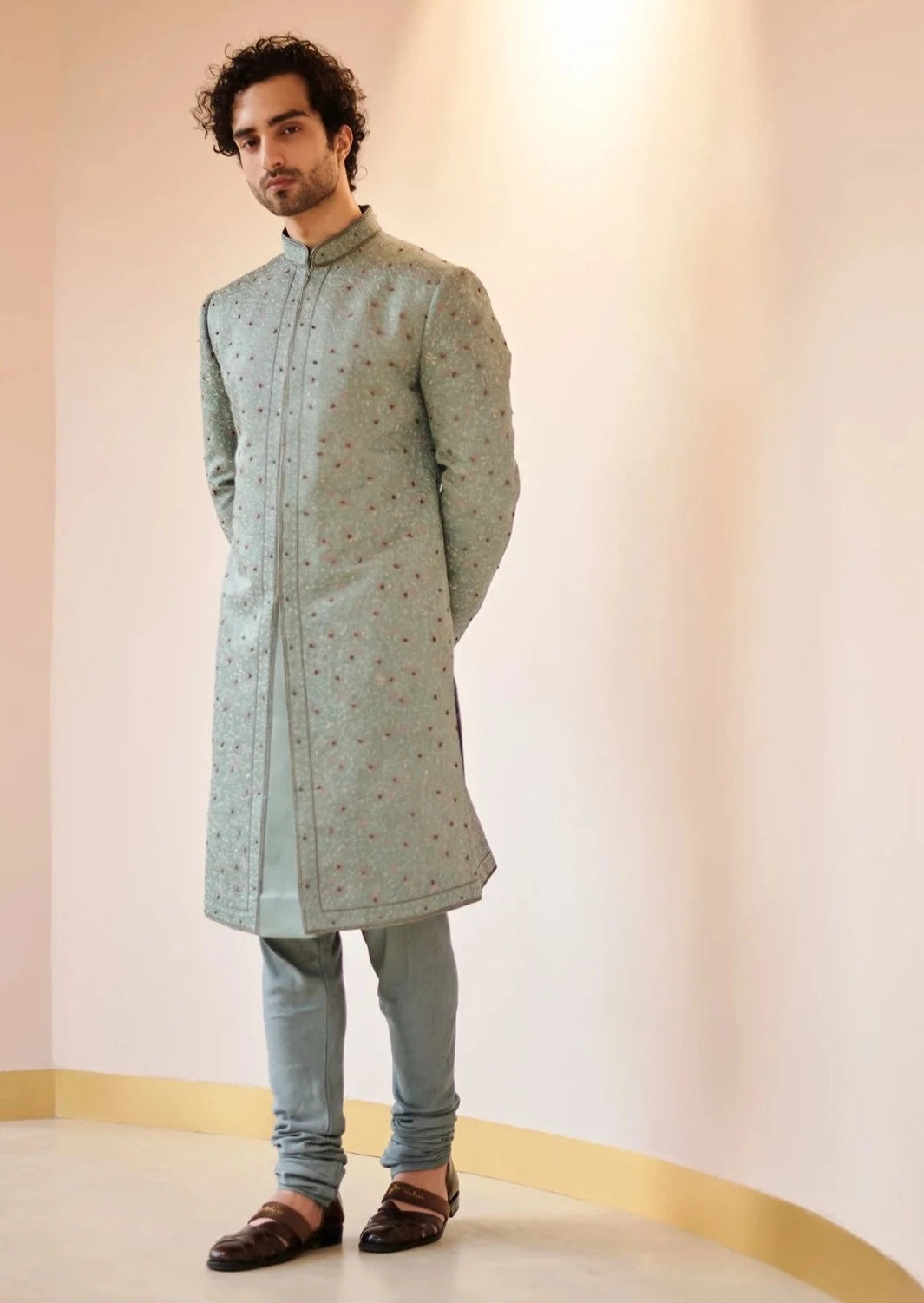 Chateau Grey Green Sherwani