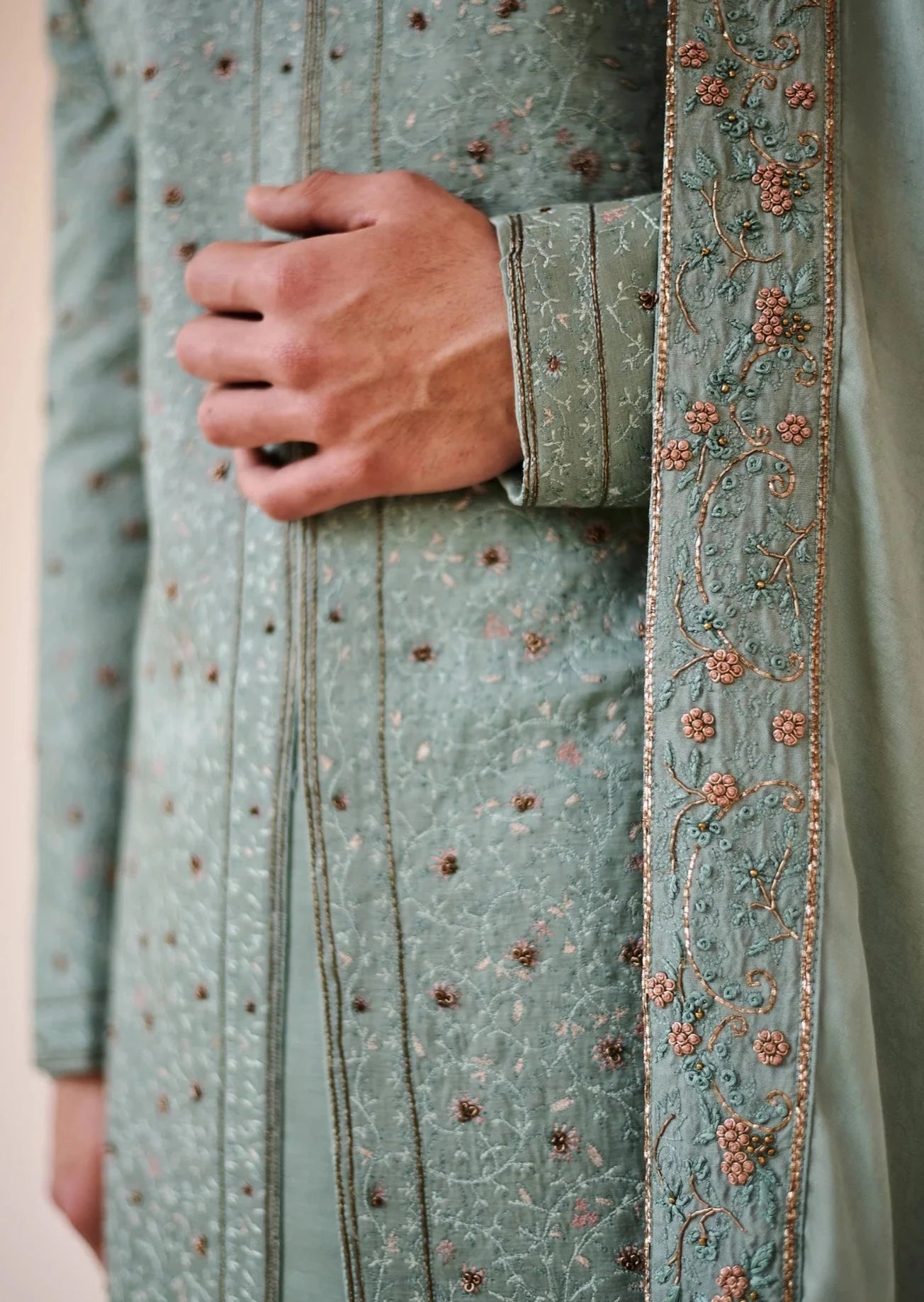 Chateau Grey Green Sherwani