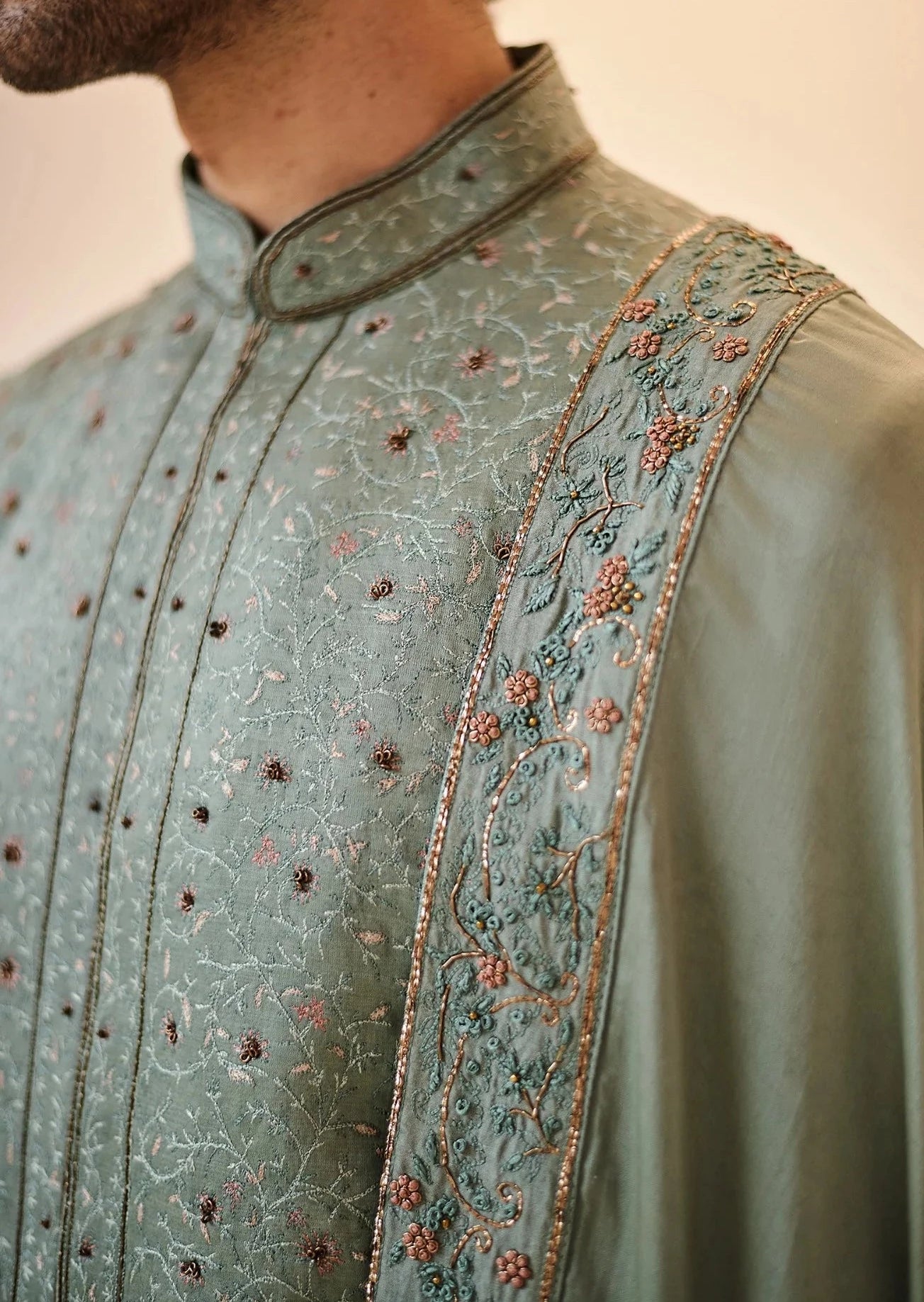 Chateau Grey Green Sherwani