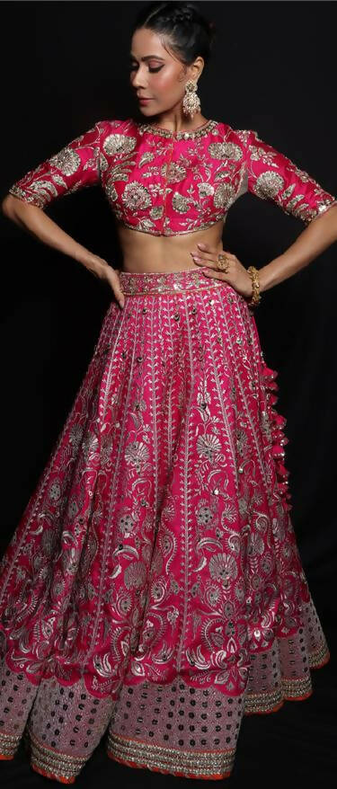 Swati Rani Pink Lehenga Set