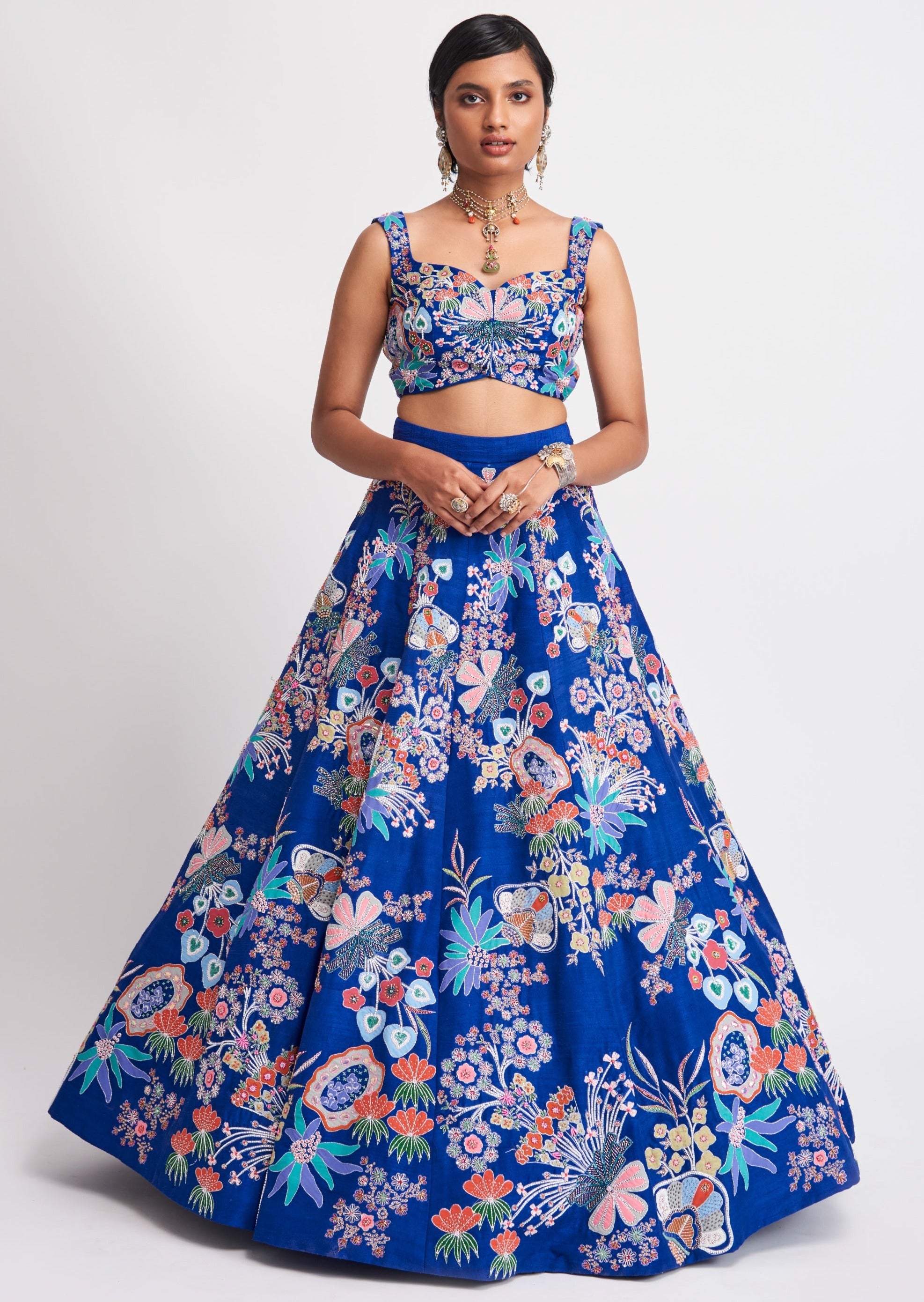 Zahra Cobalt Blue Lehenga Set