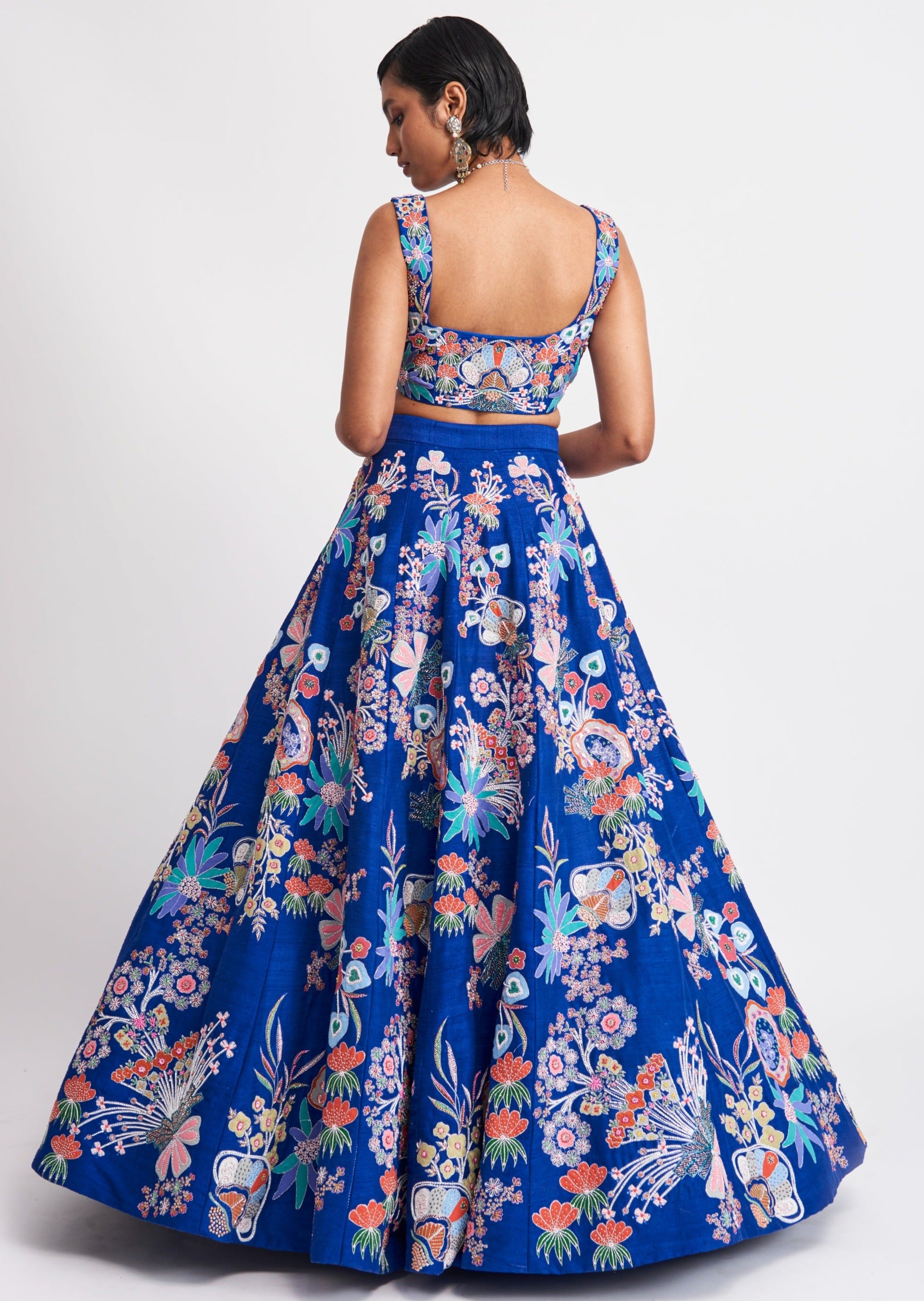 Zahra Cobalt Blue Lehenga Set