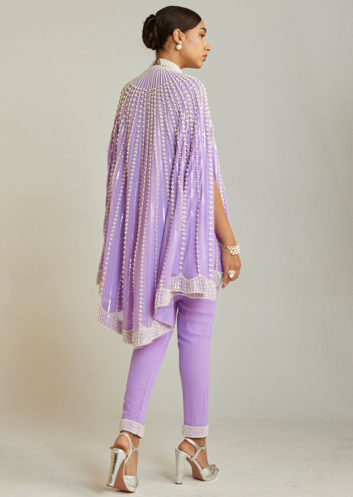 Lilac Asymmetrical Cape Set