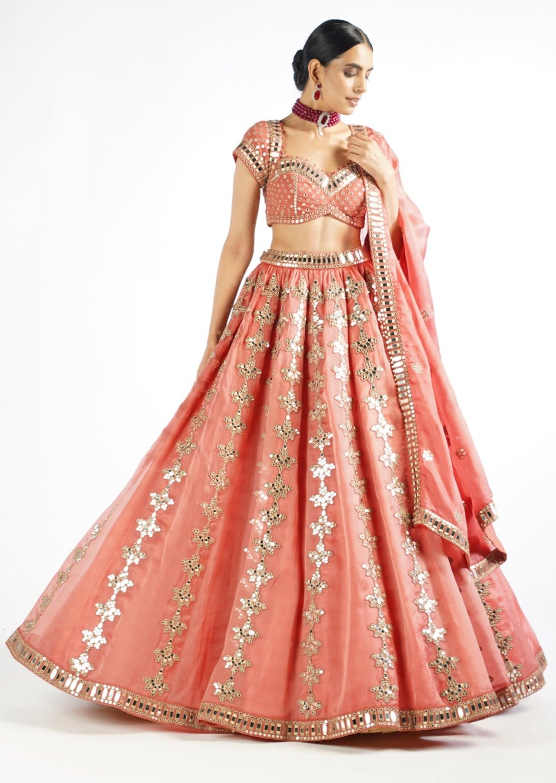 Mellow Rose Chandelier Drop Lehenga Set