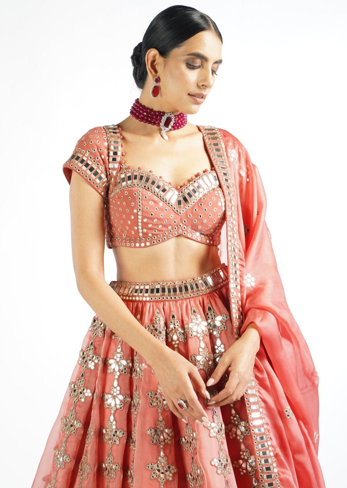 Mellow Rose Chandelier Drop Lehenga Set