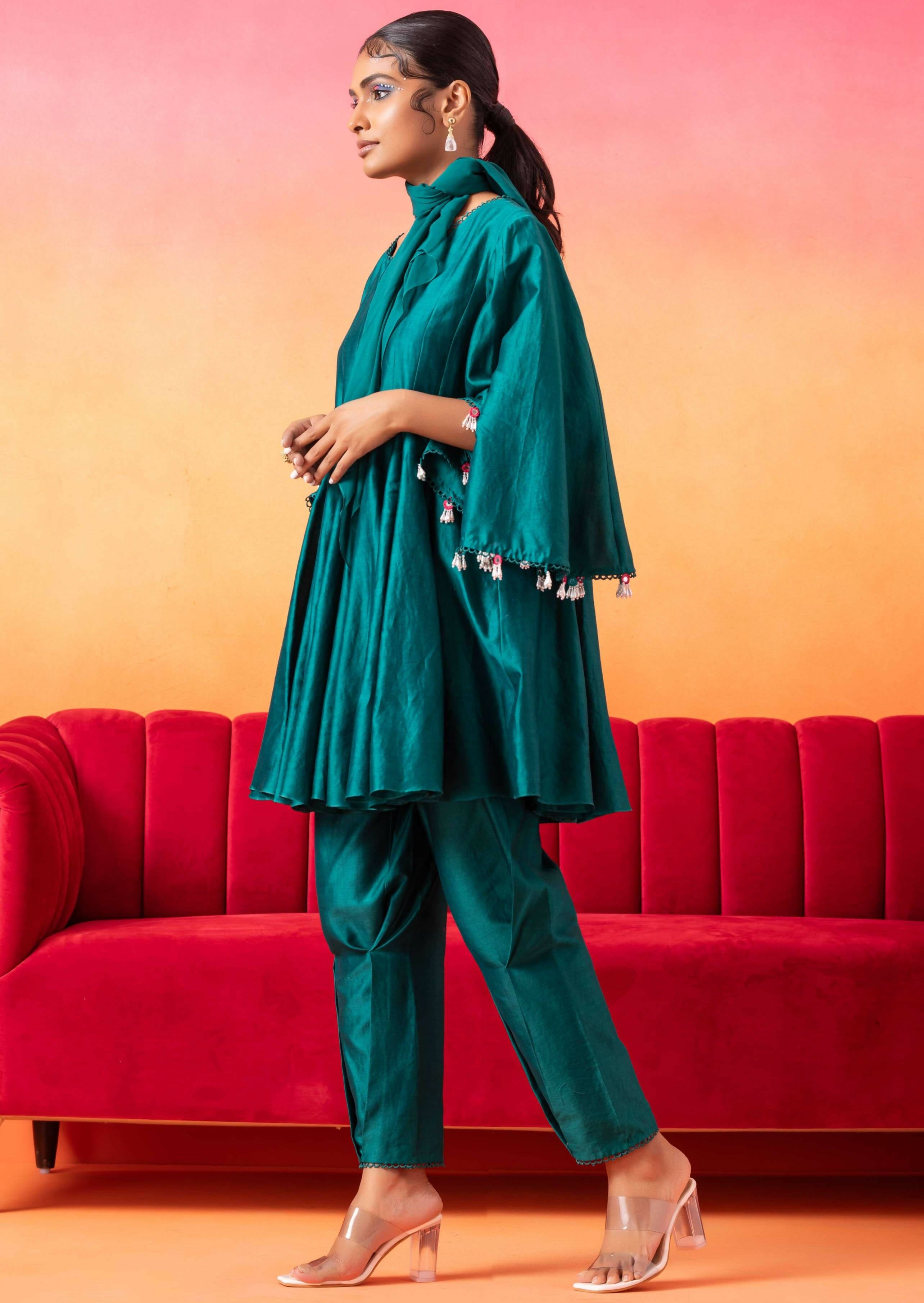 Emerald Green Tunic with Pants