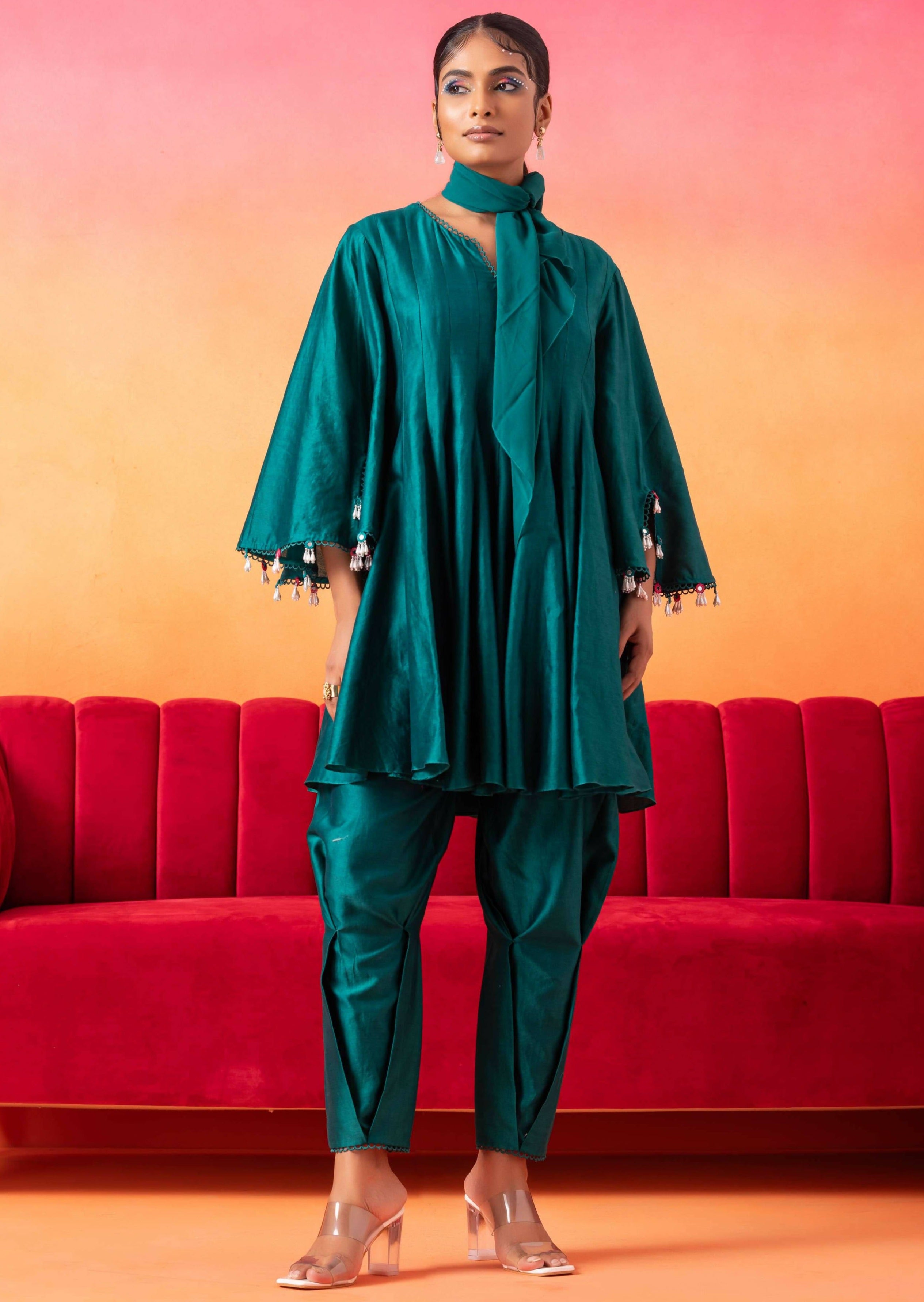 Emerald Green Tunic with Pants