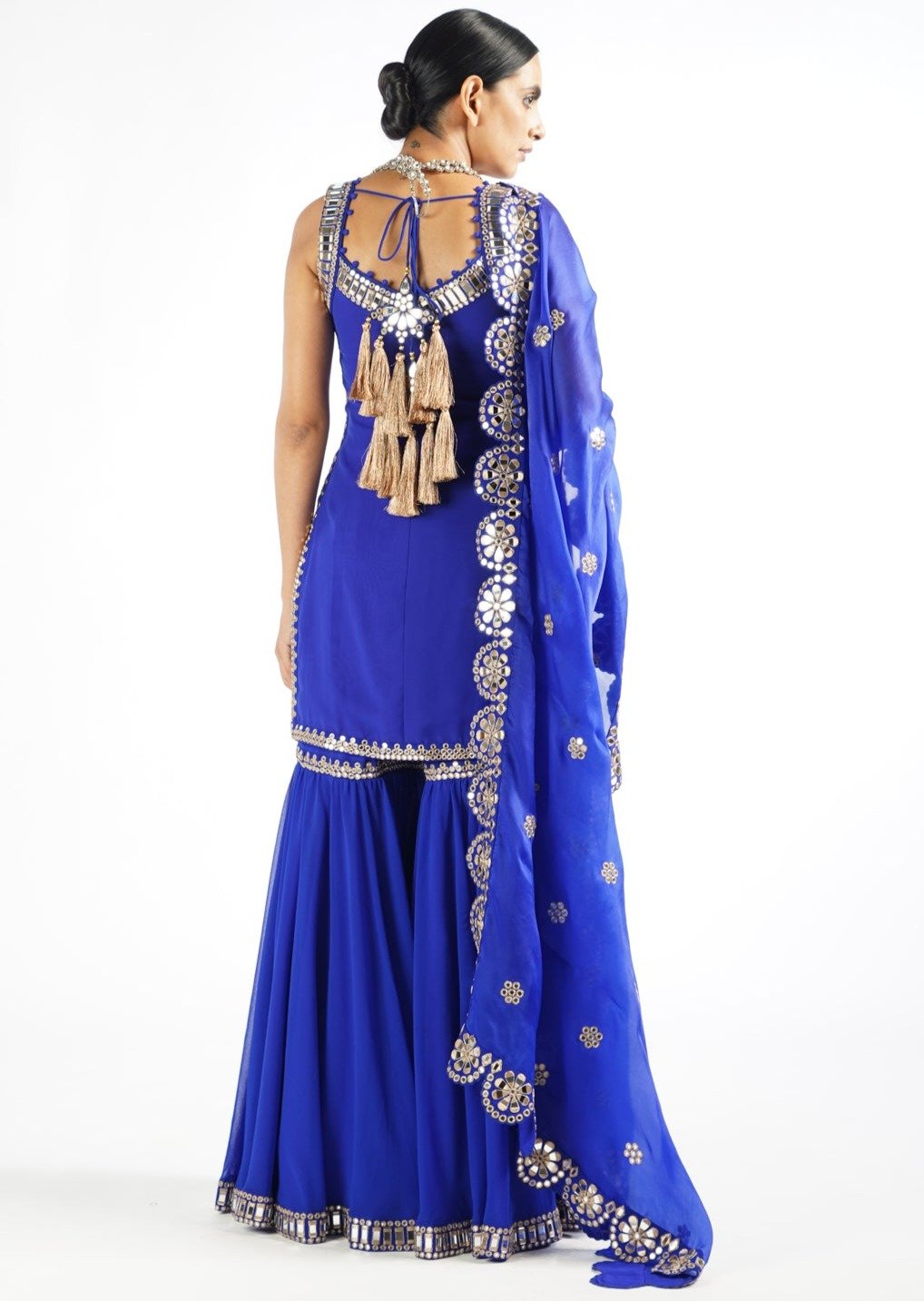 Royal Blue Georgette Sharara