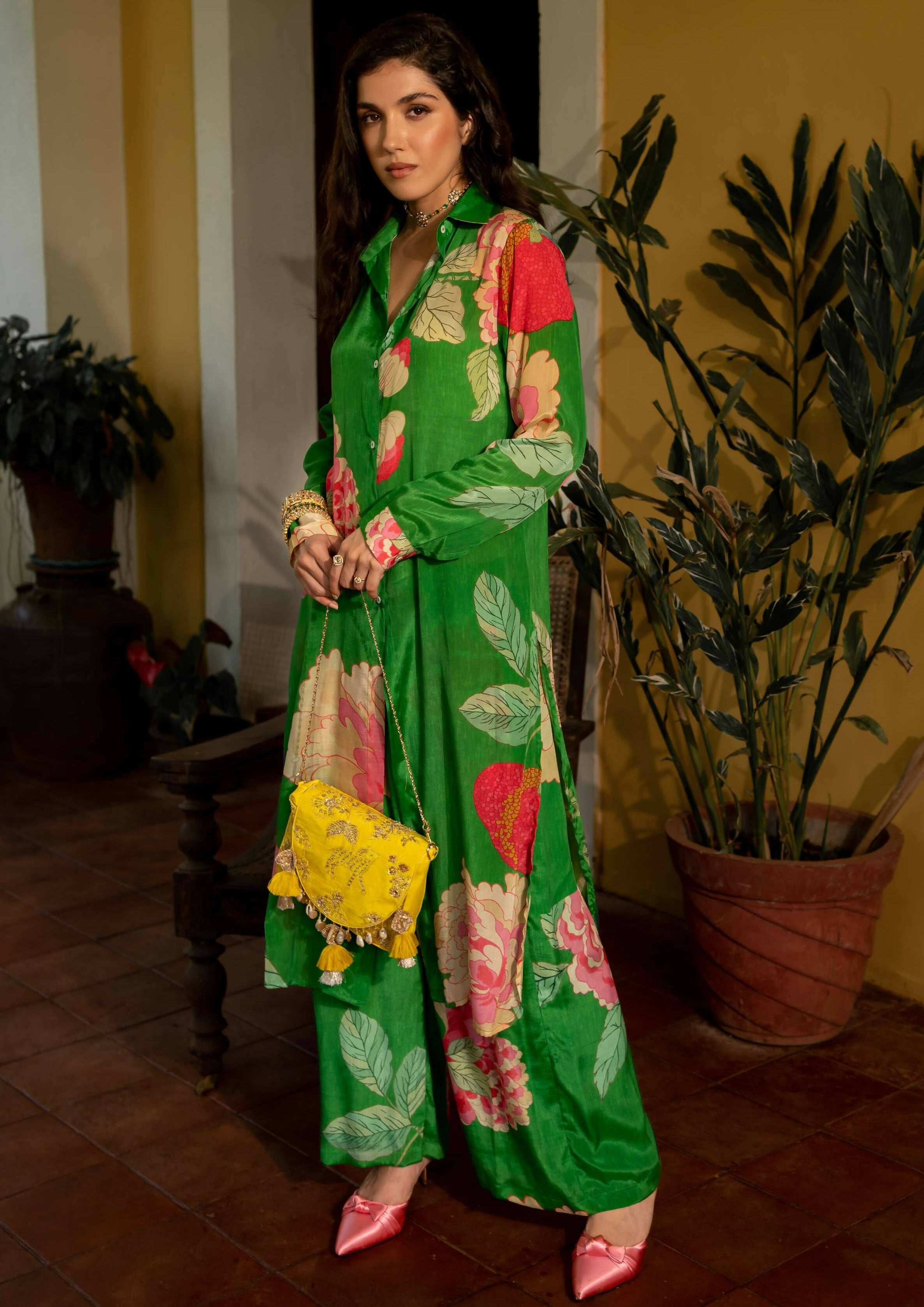 Spring Blooming Floral Kurta Set