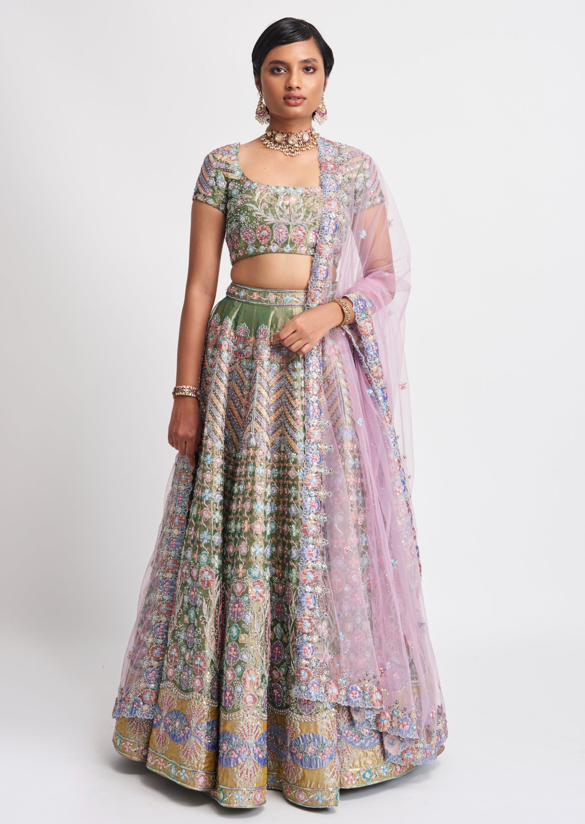 Layla Sea Green Lehenga Set