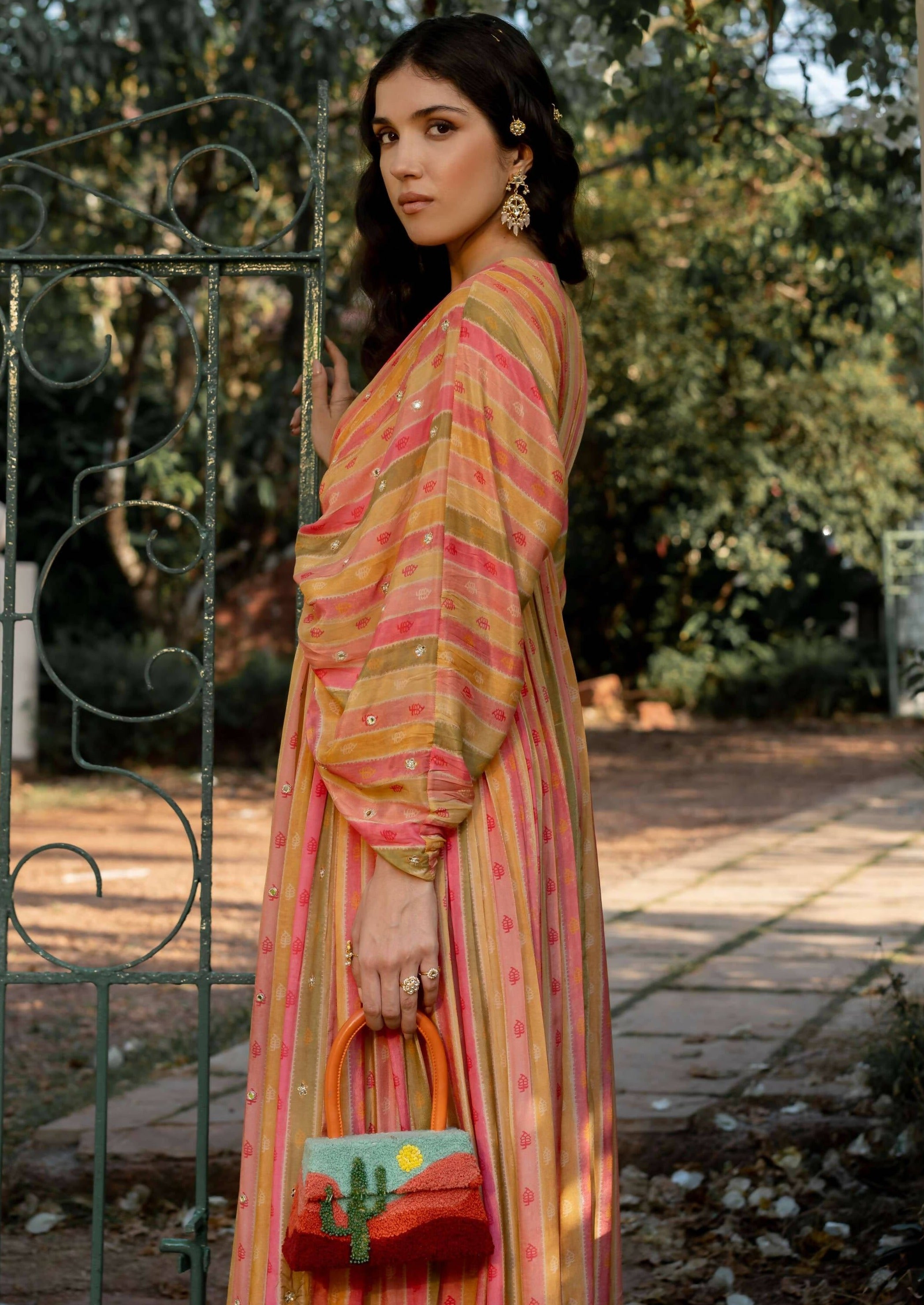 Vintage Stripe Kaftan Set