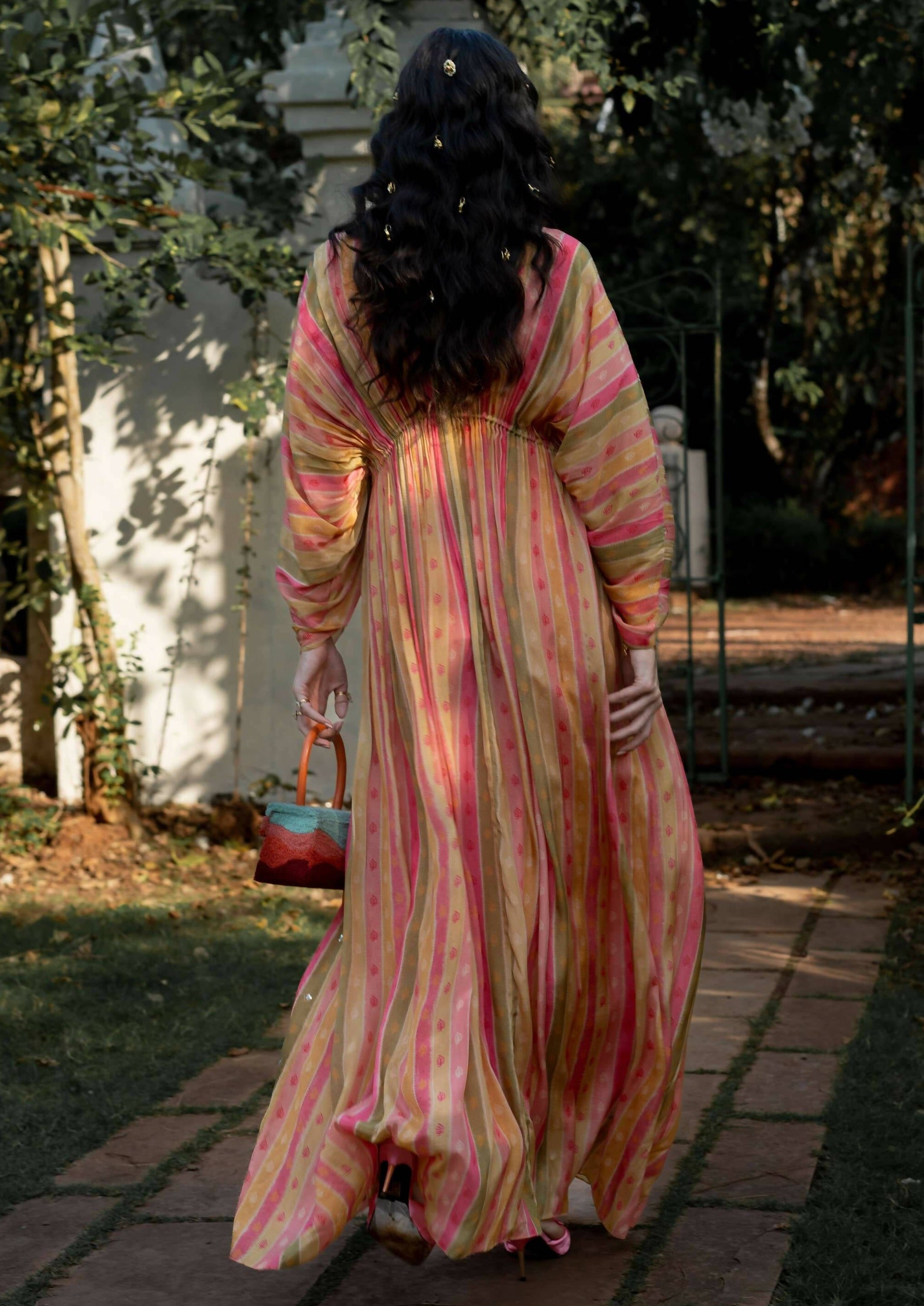 Vintage Stripe Kaftan Set