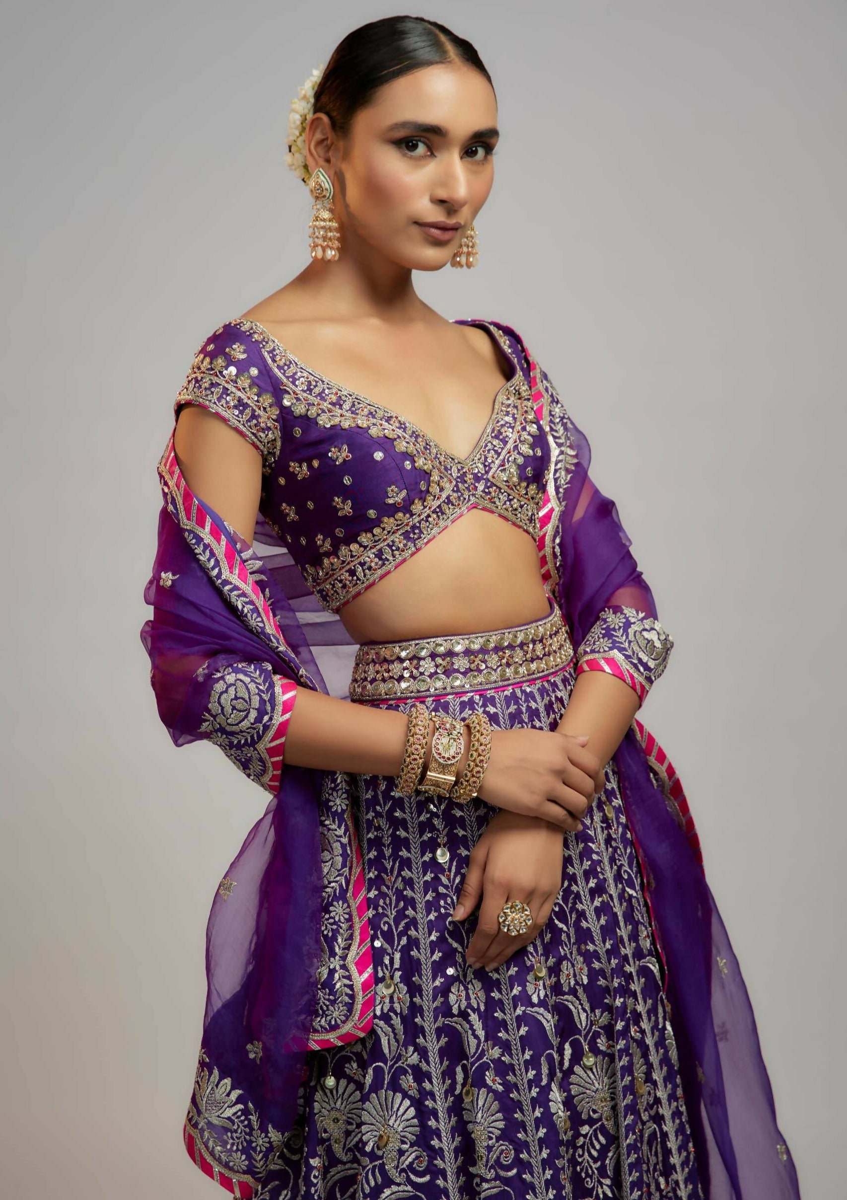 Sacchi Purple Lehenga Set