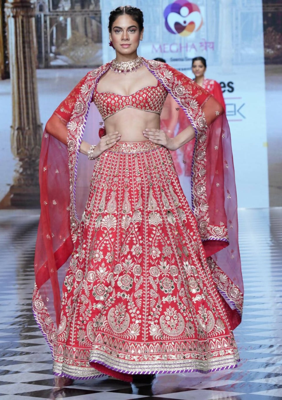 Jasmin Red Lehenga Set