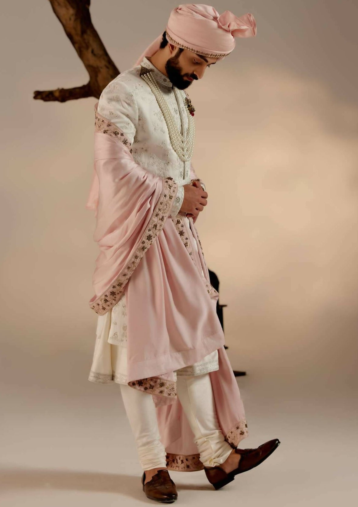 Gardenia Pink Sherwani Set