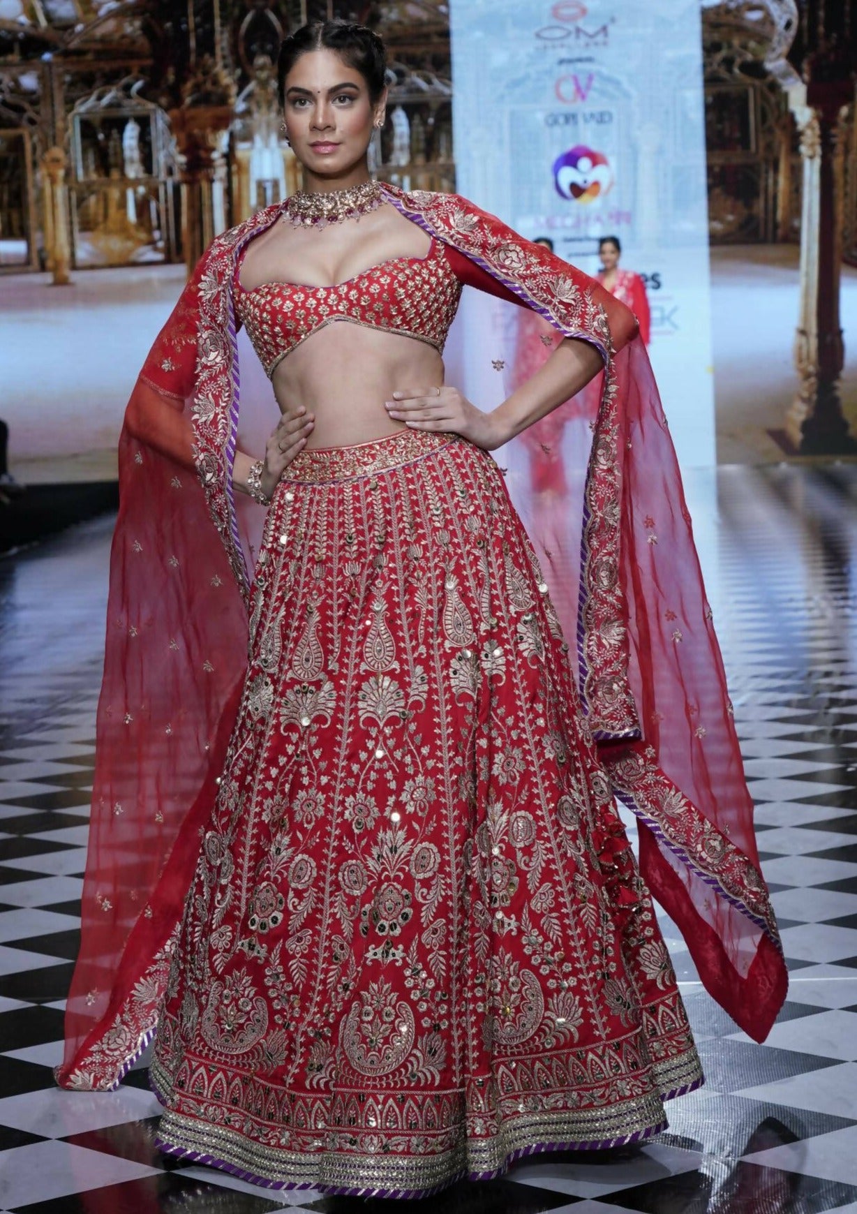 Jasmin Red Lehenga Set