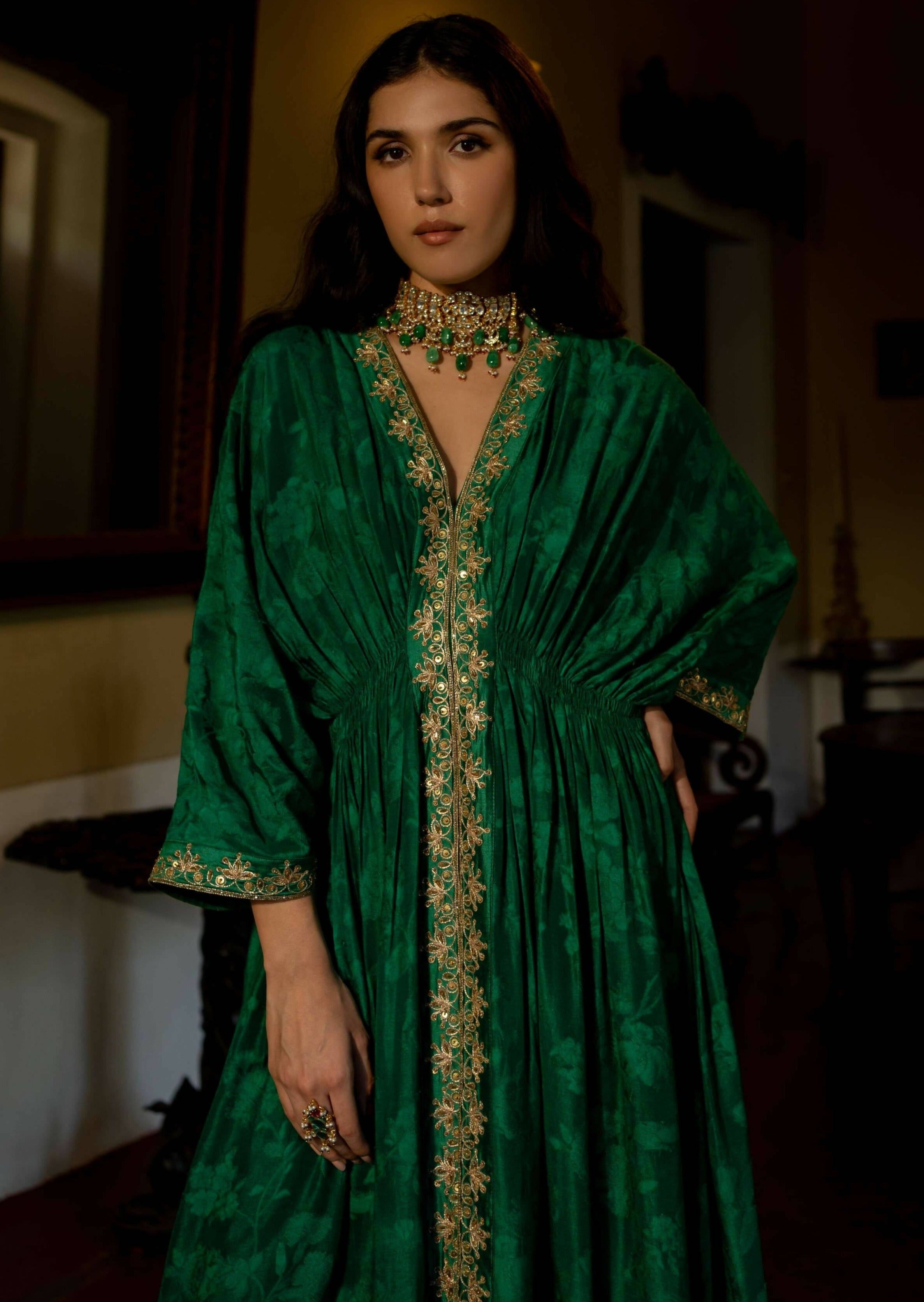 Emerald Green Kaftan Set