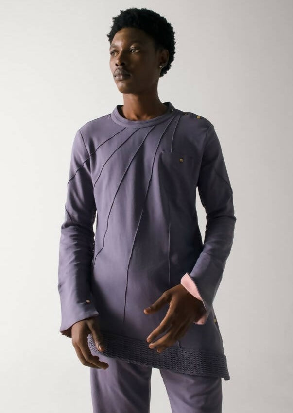 English Purple Kurta Top