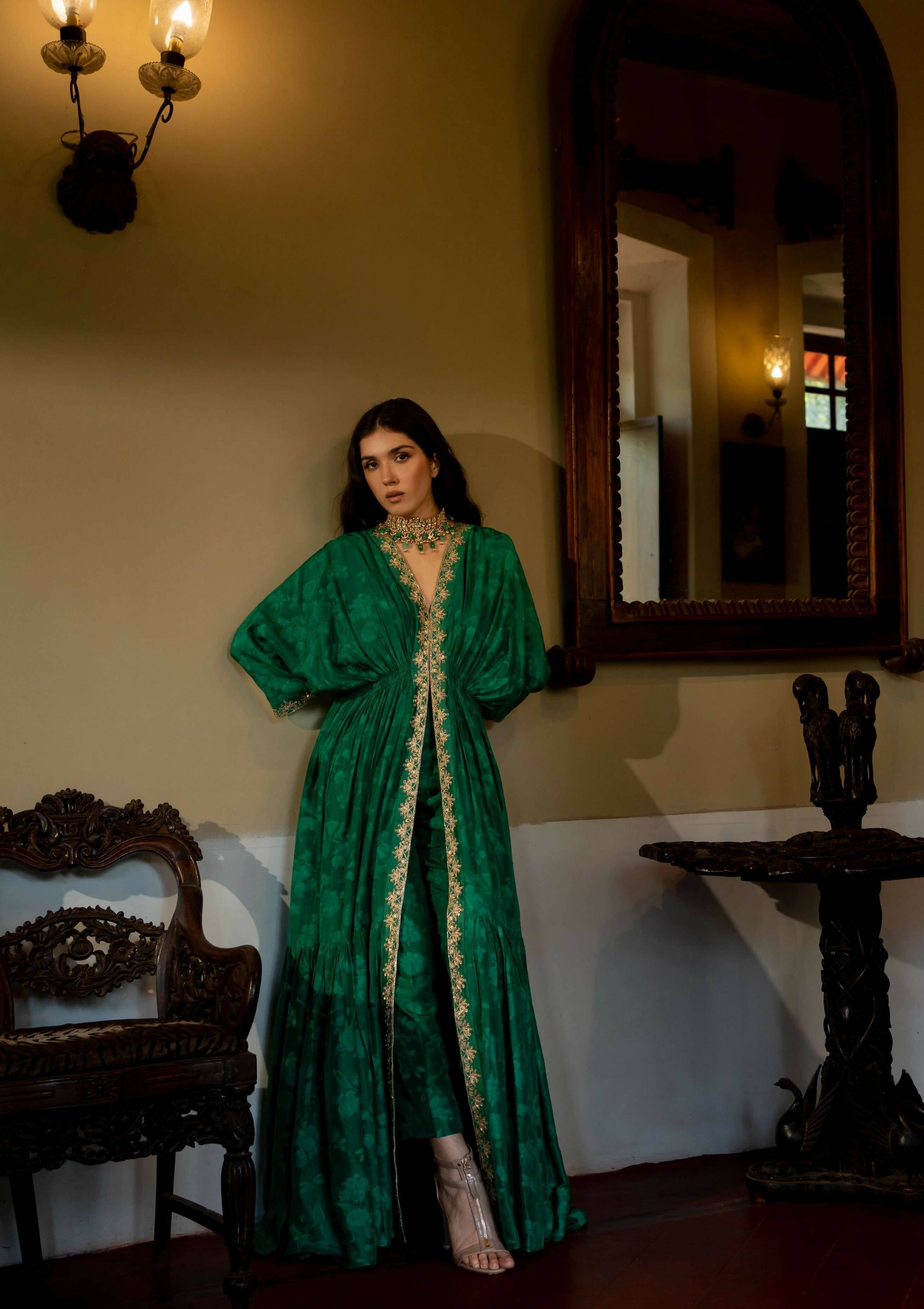 Emerald Green Kaftan Set