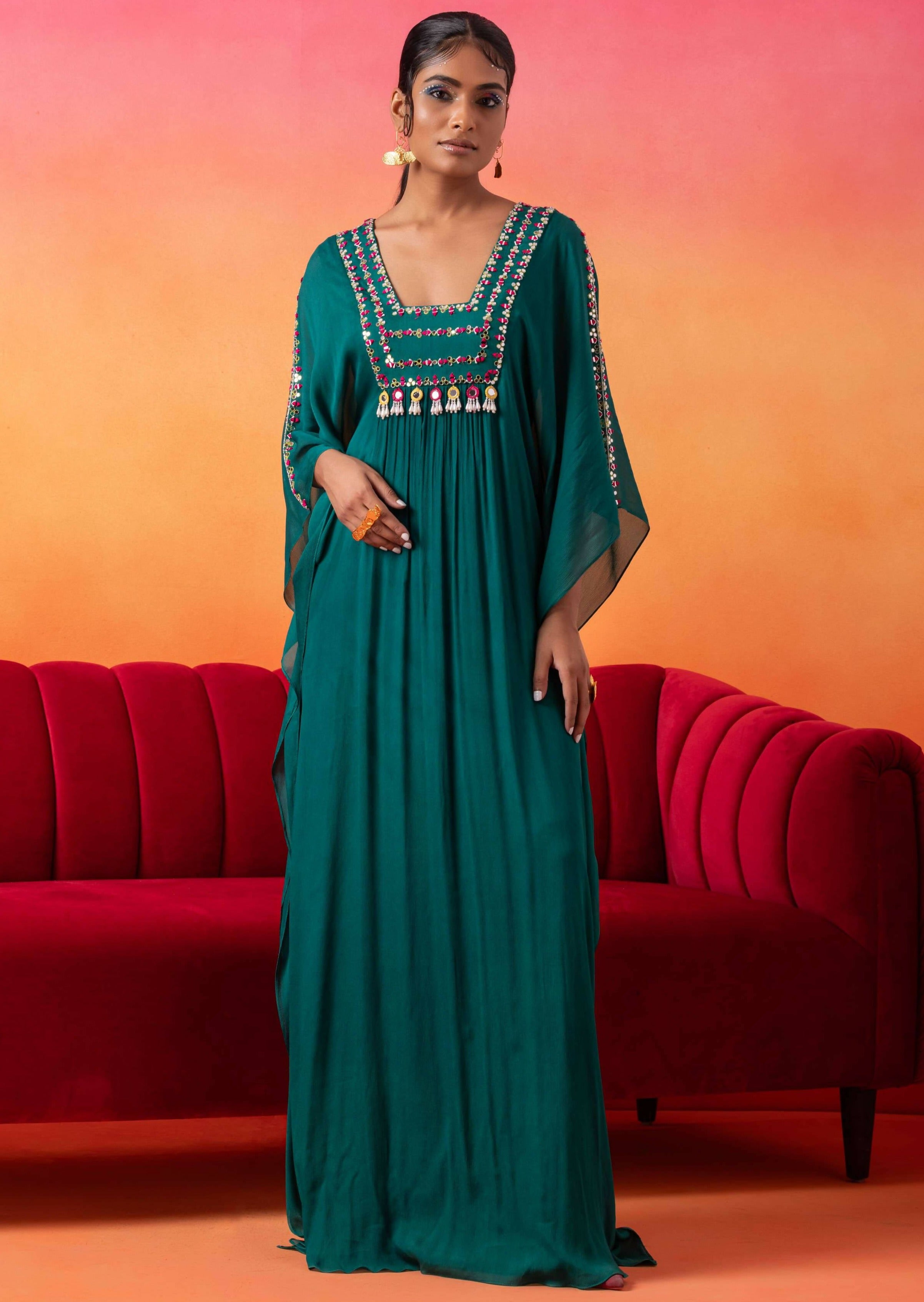 Emerald Green Kaftan S / Emerald Green Emerald Green Kaftan S / Emerald Green