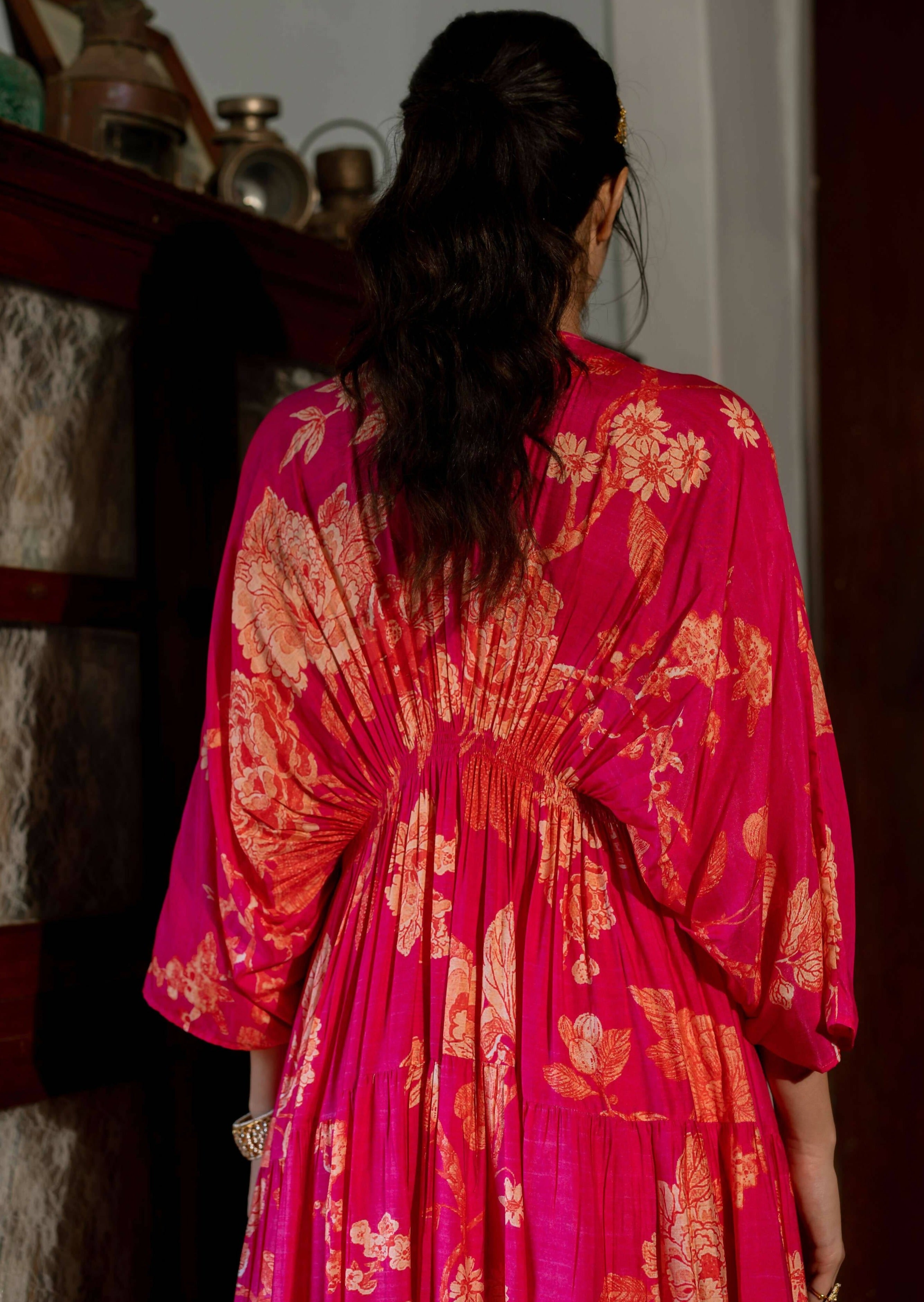 Flourishing Floral Jaal Kaftan Set