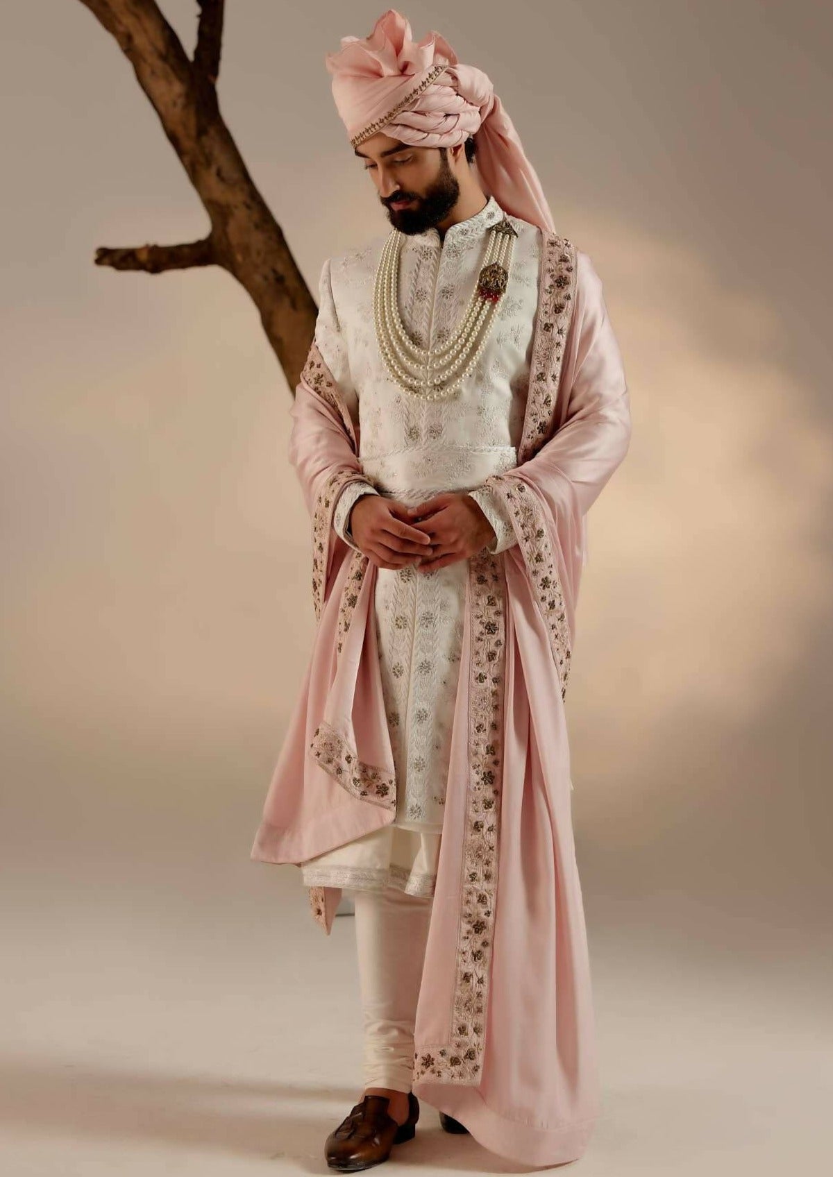 Gardenia Pink Sherwani Set