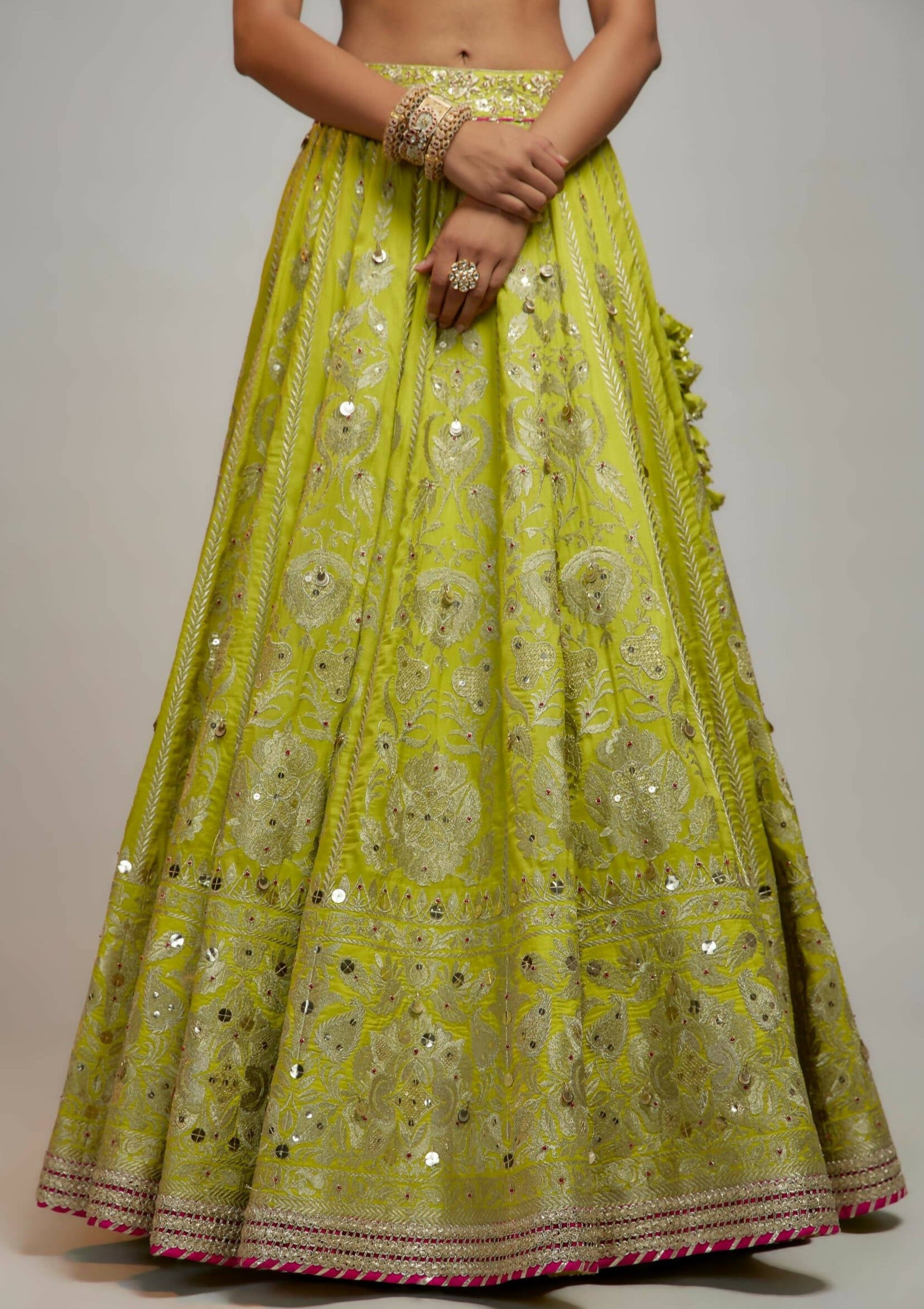 Nayla Lime Green Lehenga Set