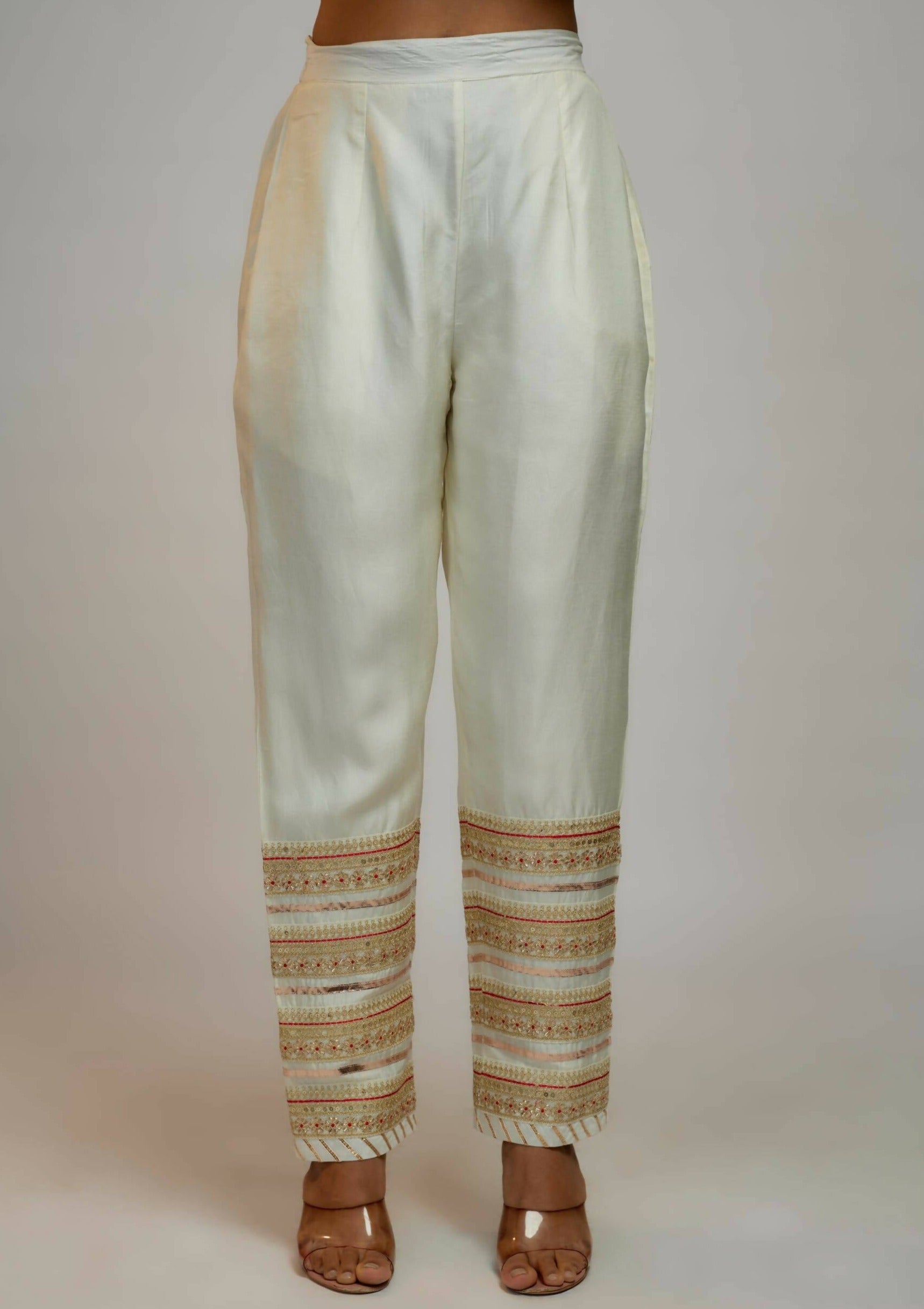 Tahira White Pant Set