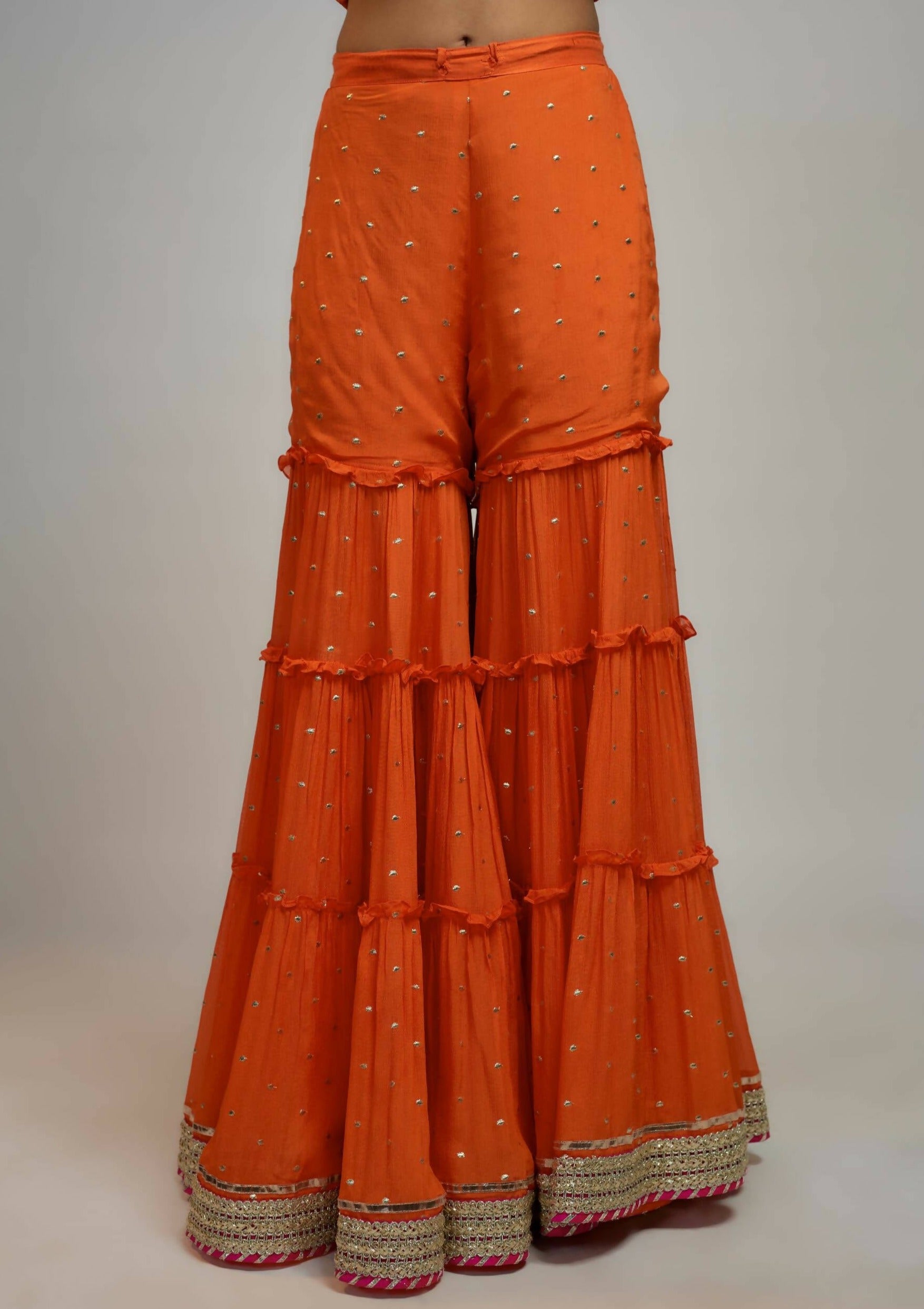 Sitara Orange Sharara Set