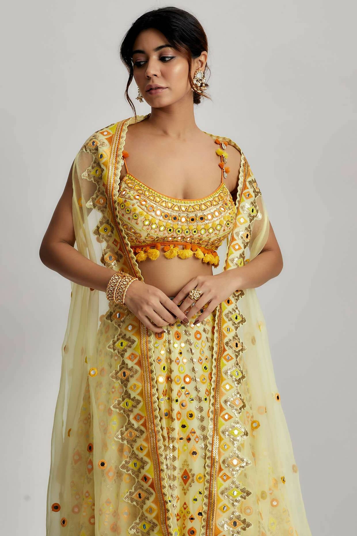 Ashi Lehenga with Cape Set