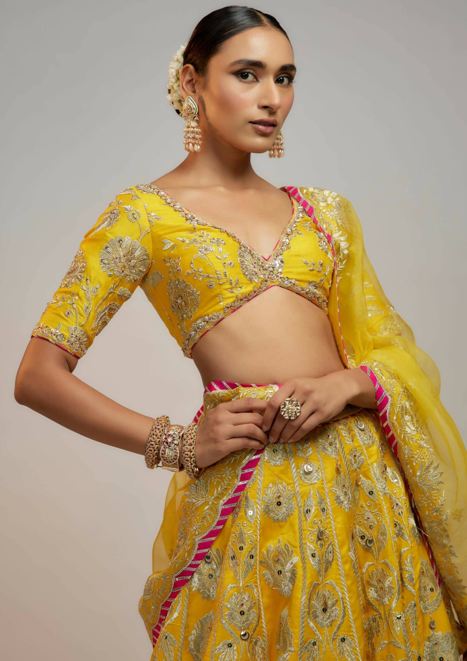 Anha Yellow Lehenga Set