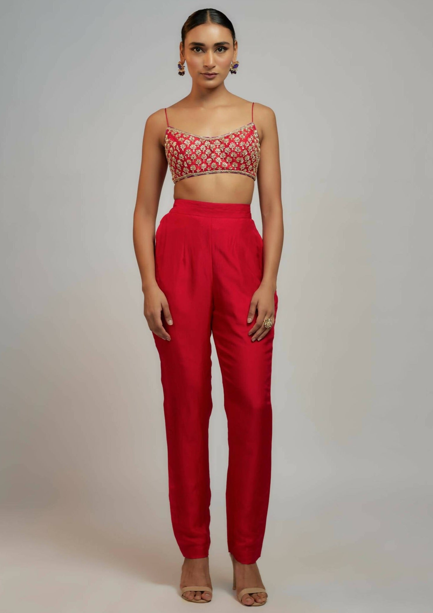 Vanya Red Pant Set