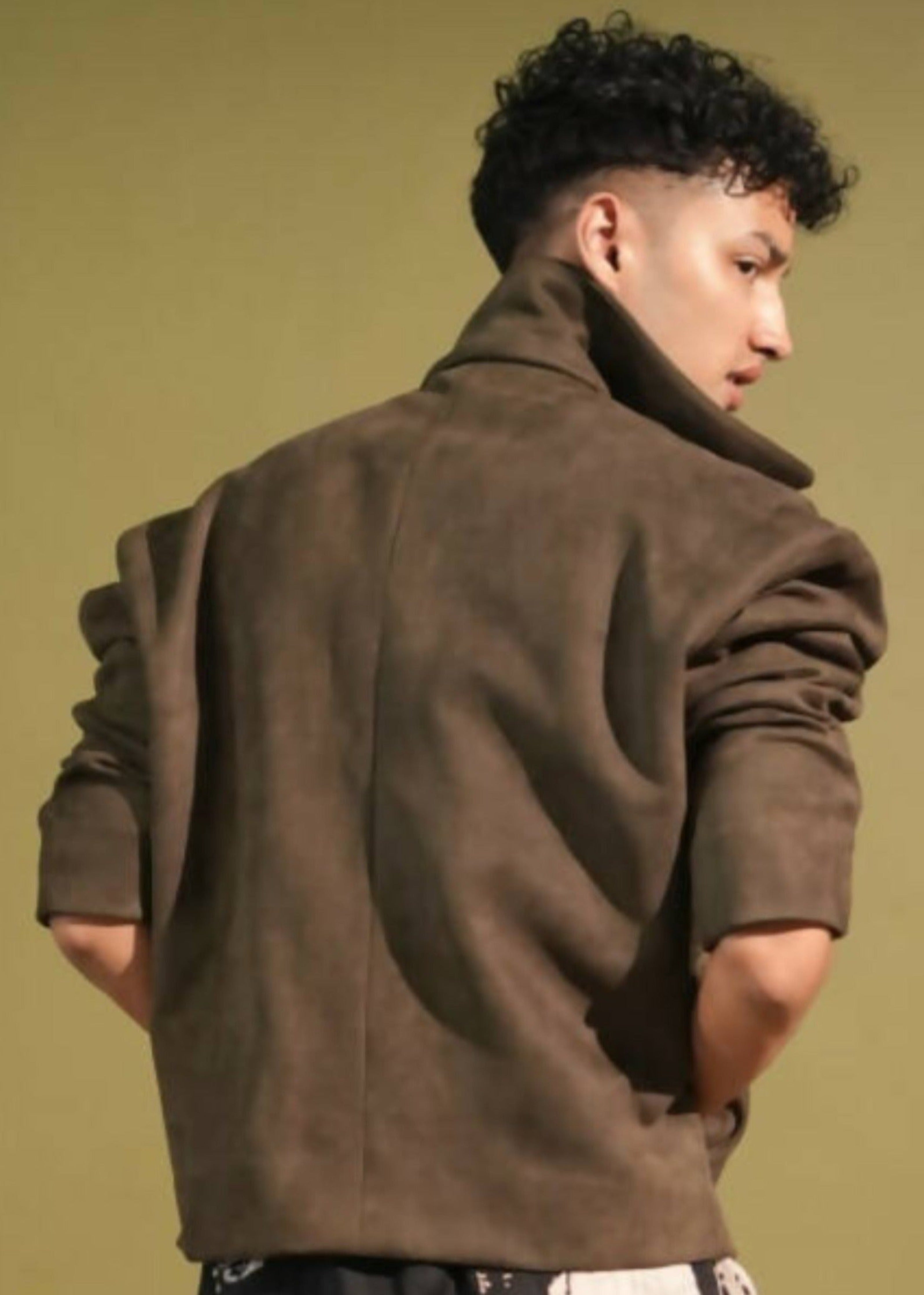 Olive Green Suede Jacket