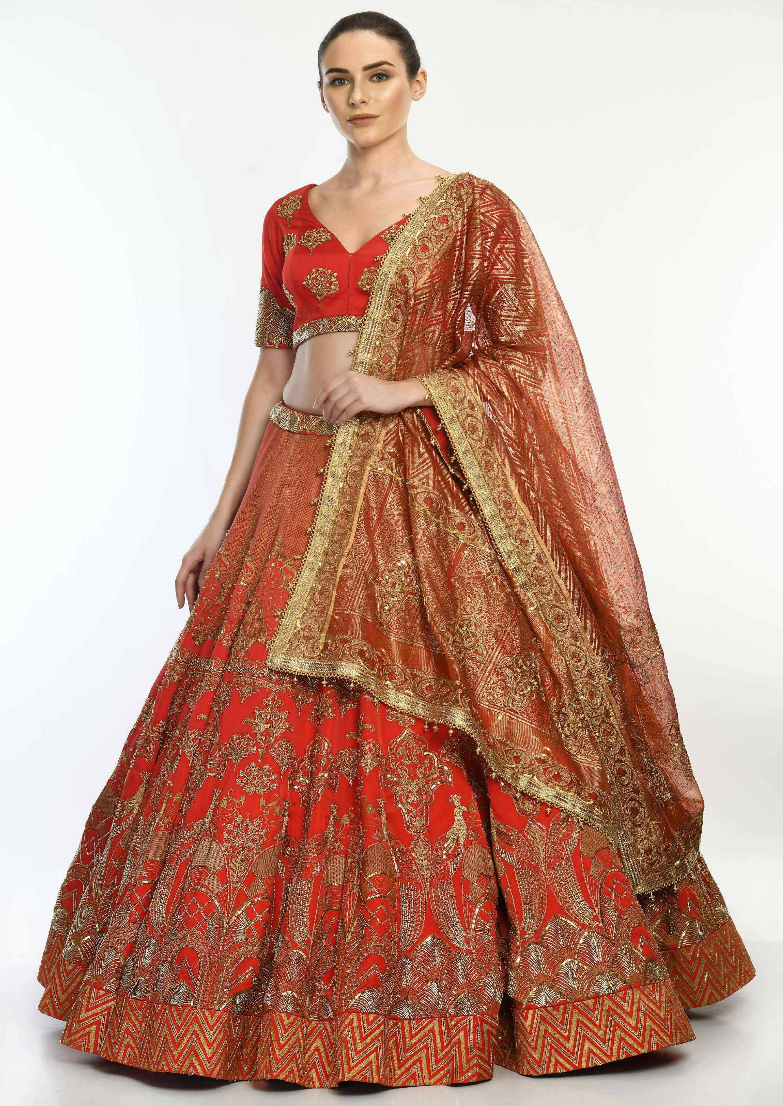 Layla Surkh Lehenga