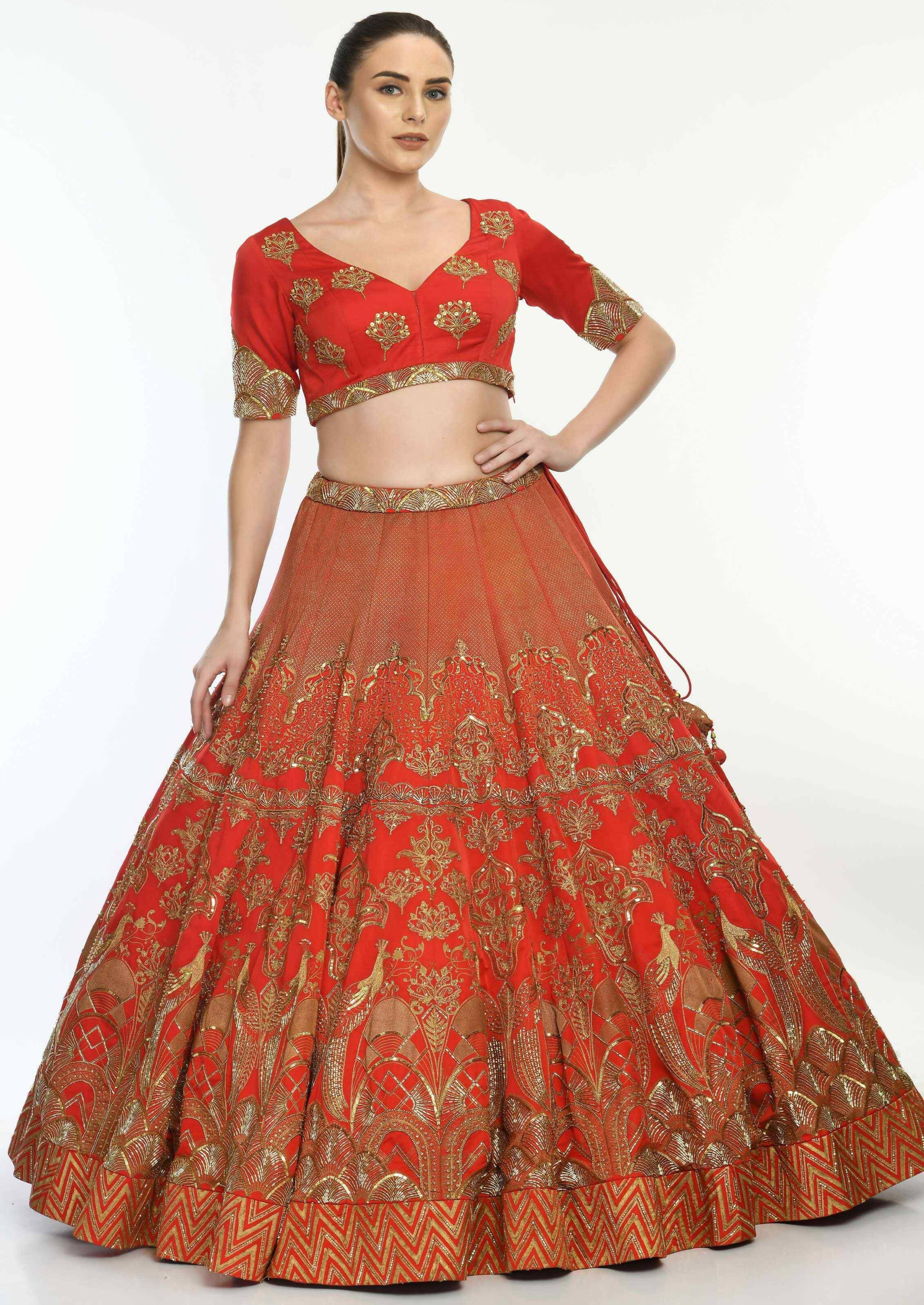 Layla Surkh Lehenga