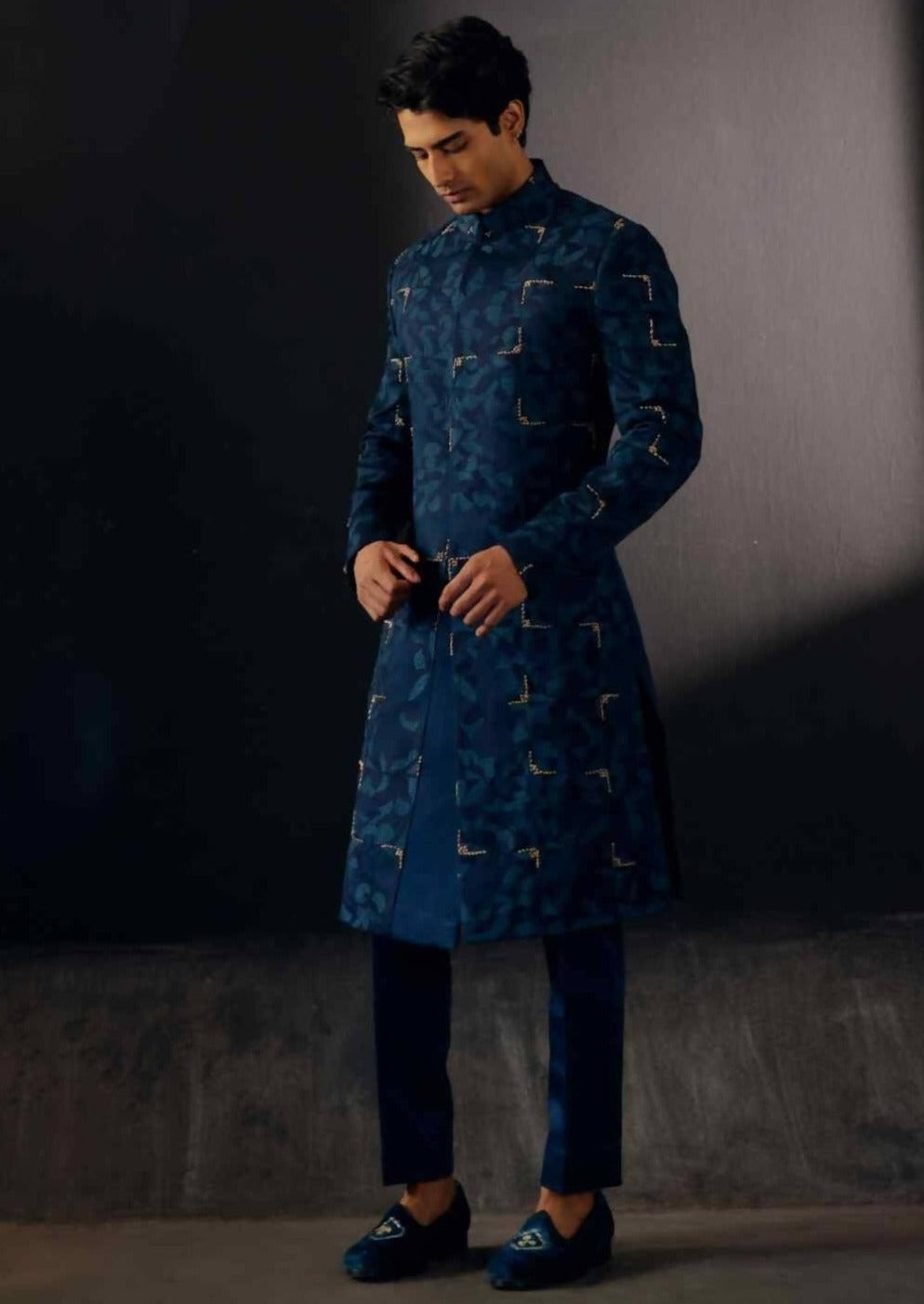 Blue Sapphire Sherwani