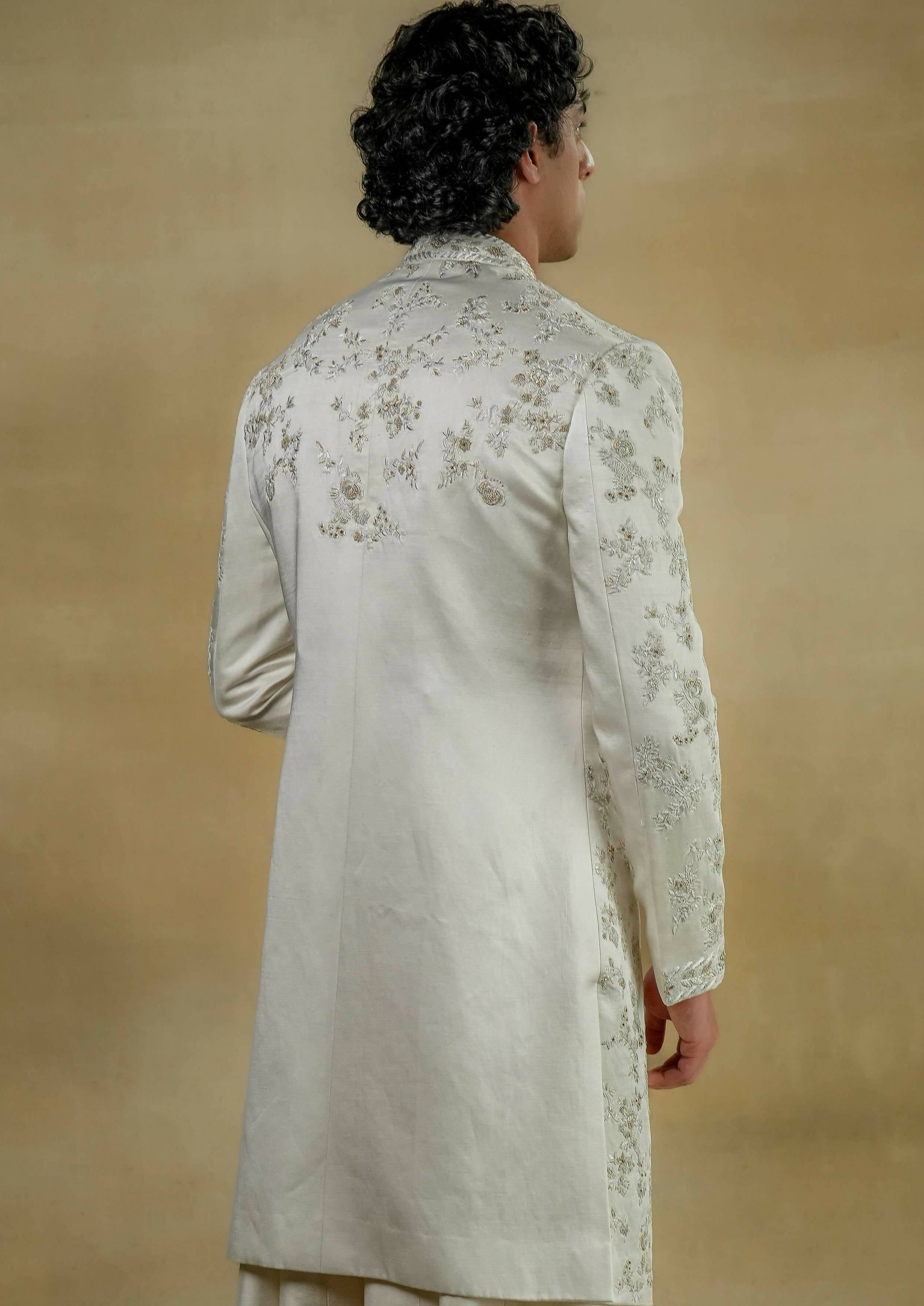 Gardenia White Sherwani