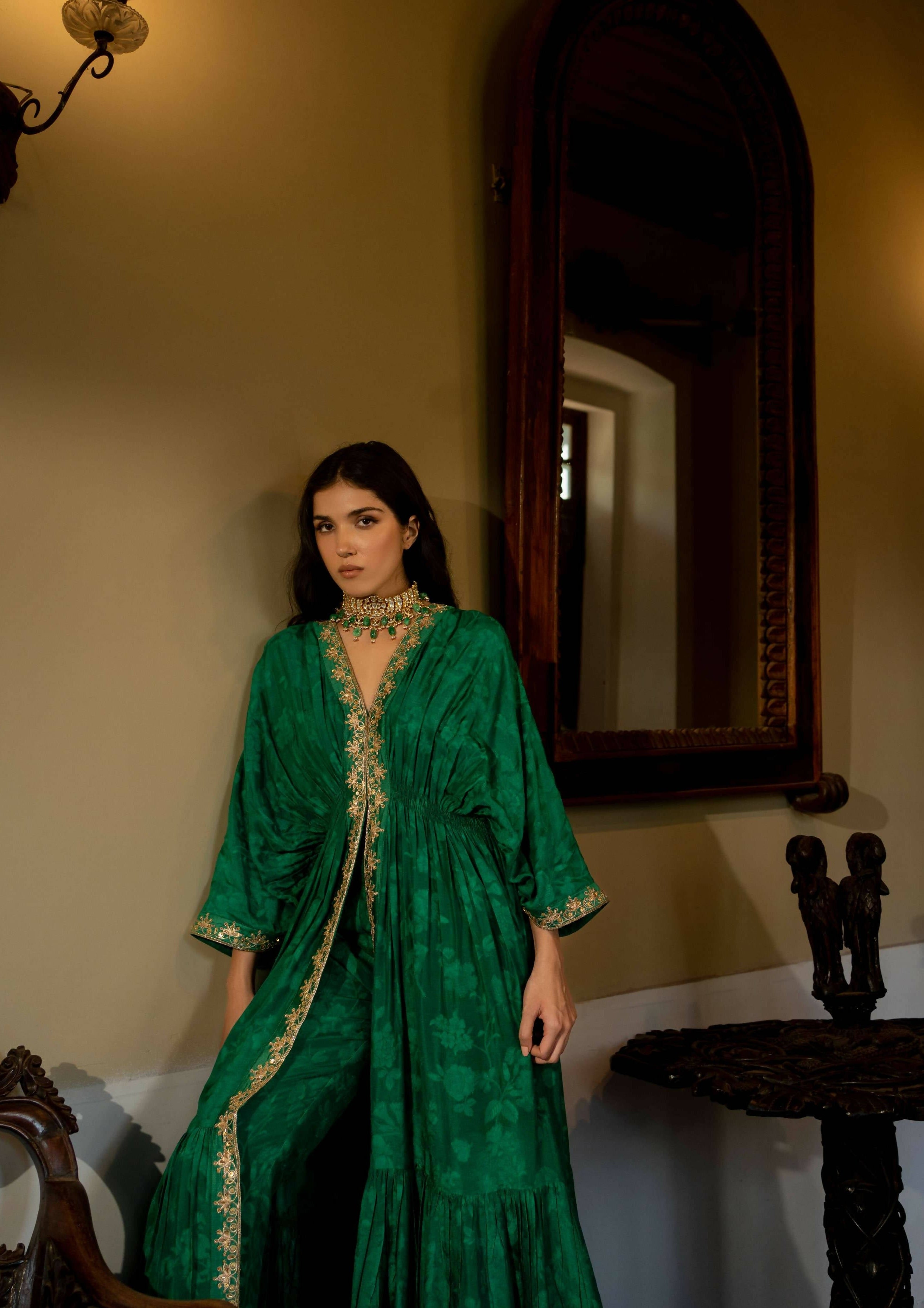 Emerald Green Kaftan Set