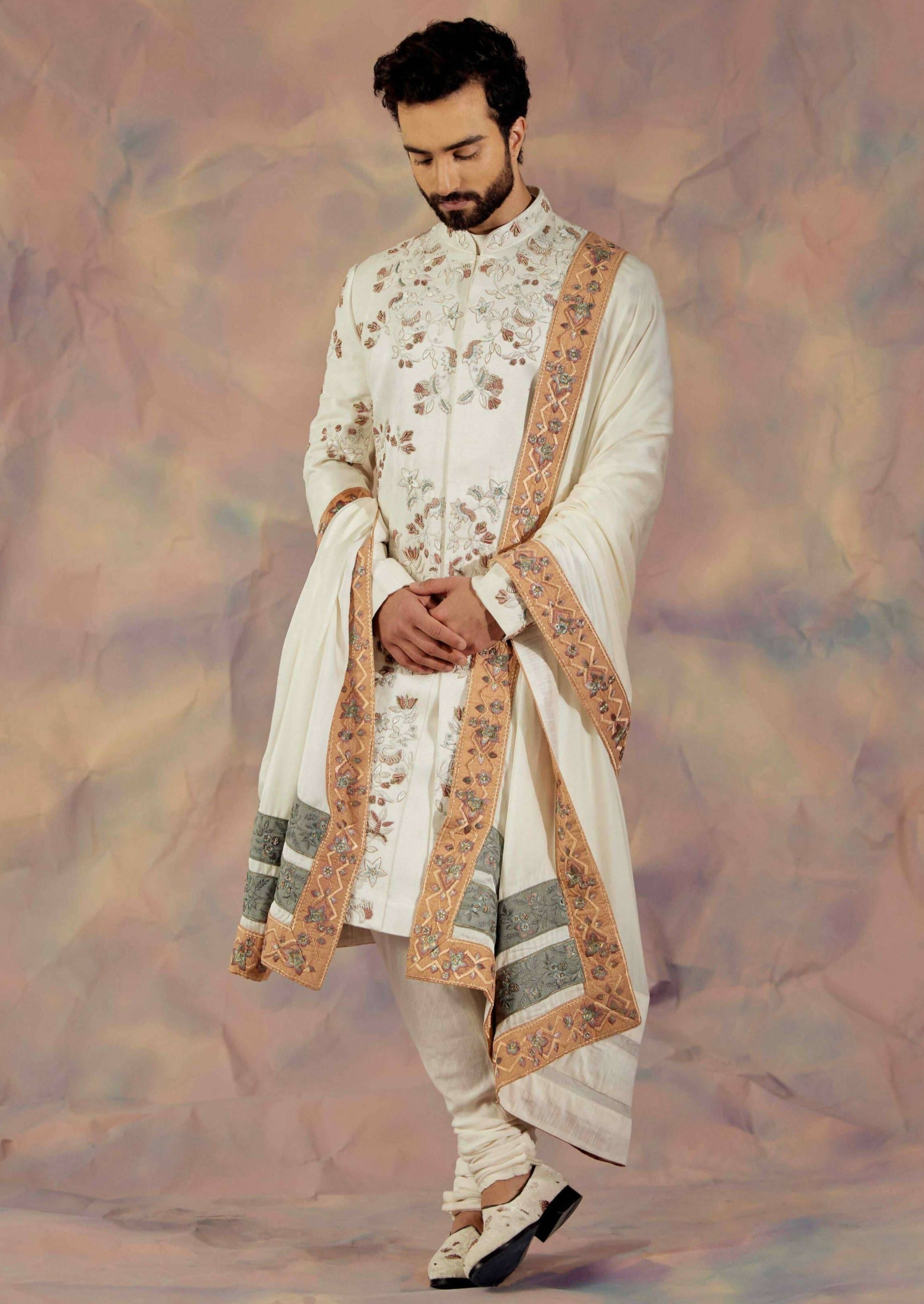 Ivory in Malaga Sherwani Set