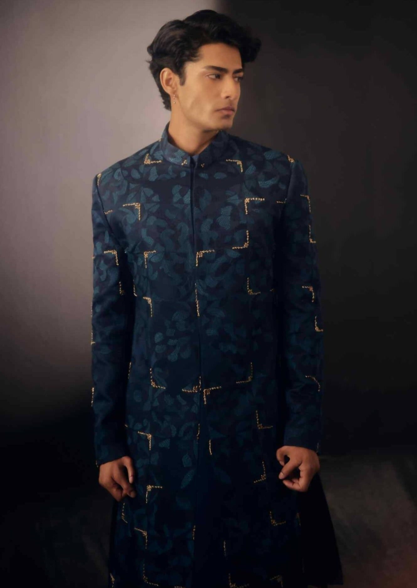 Blue Sapphire Sherwani