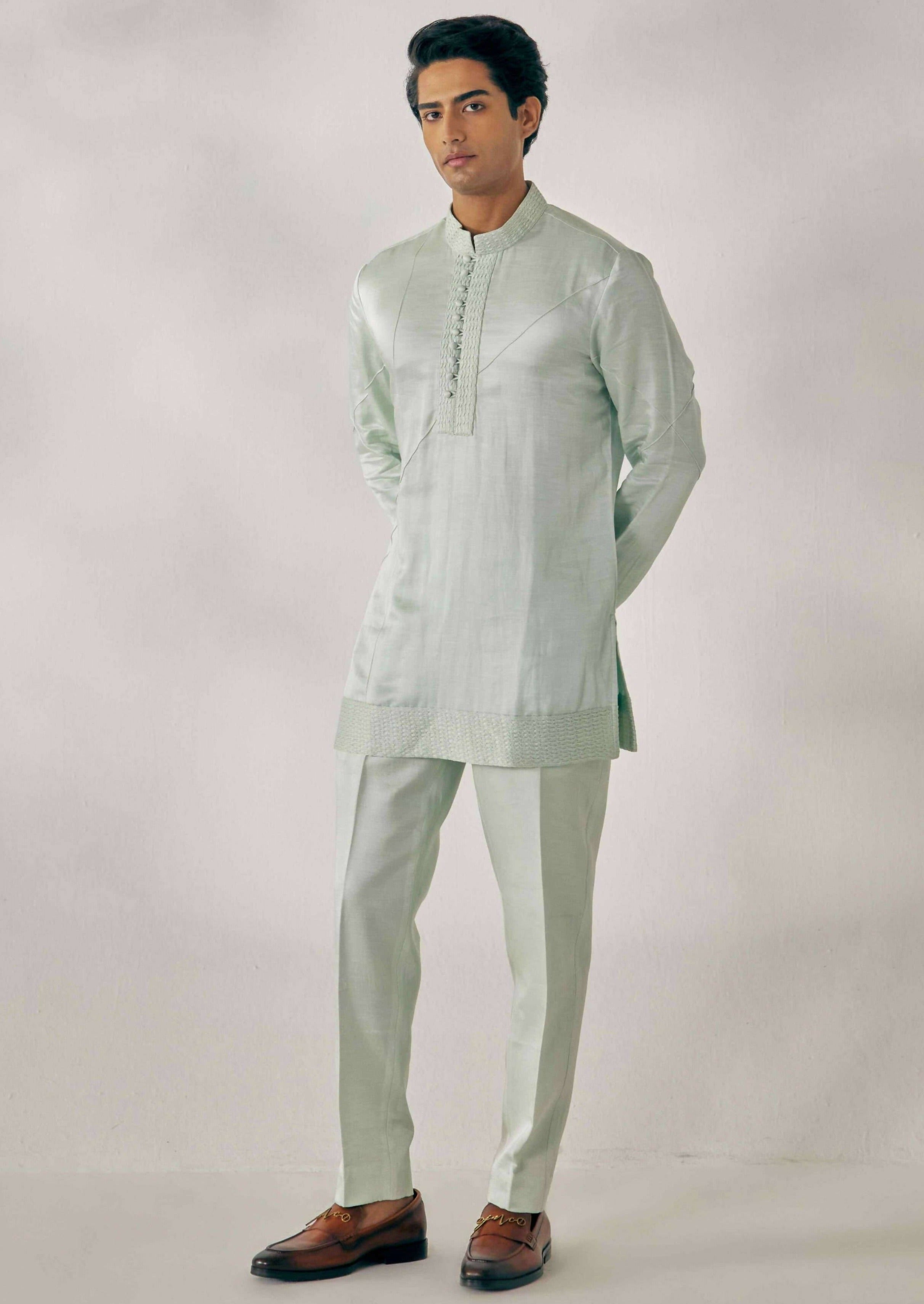 Hazy Blue Kurta Set L / Mint Hazy Blue Kurta Set L / Mint