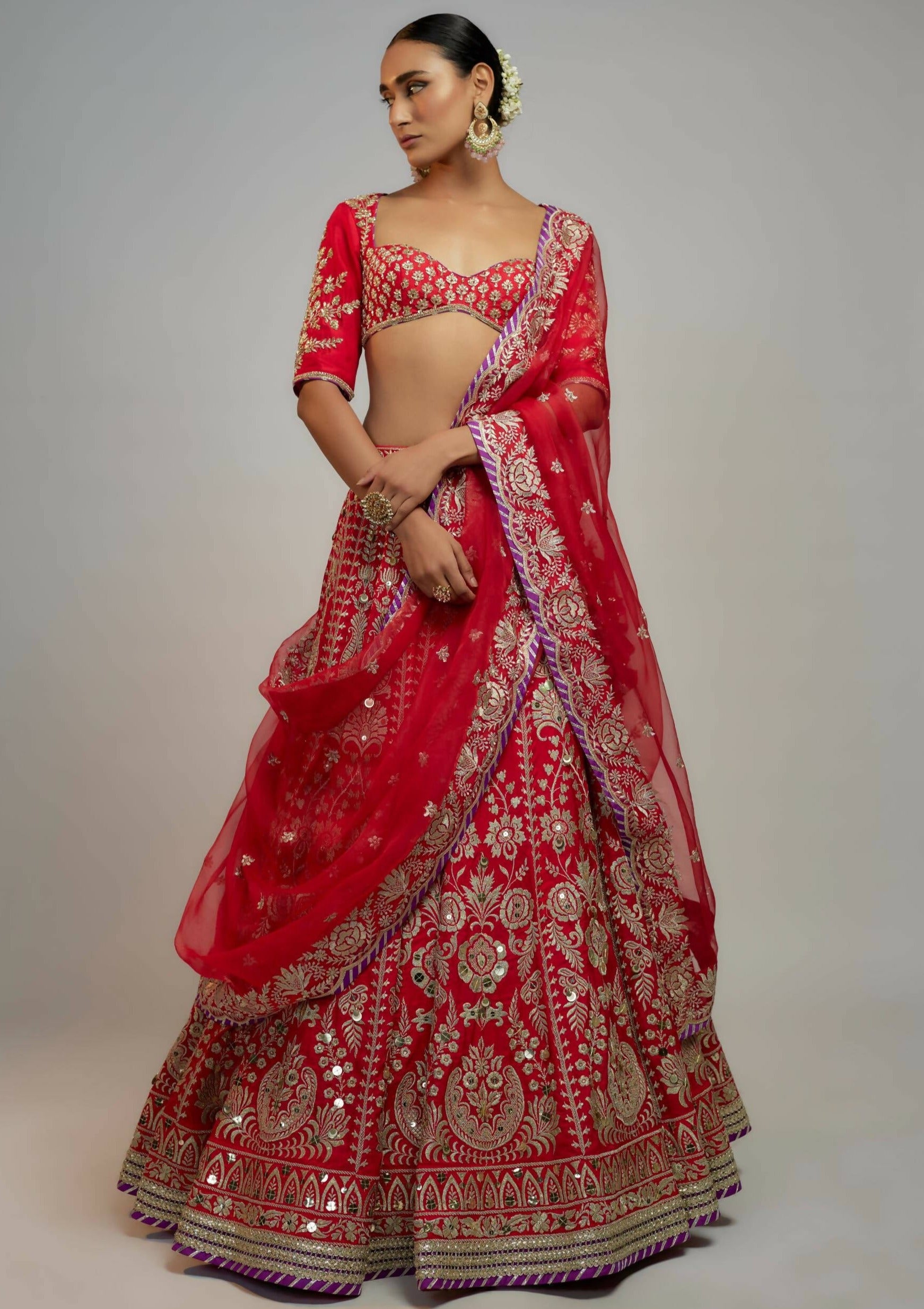 Jasmin Red Lehenga Set