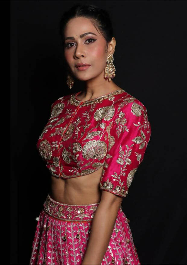 Swati Rani Pink Lehenga Set