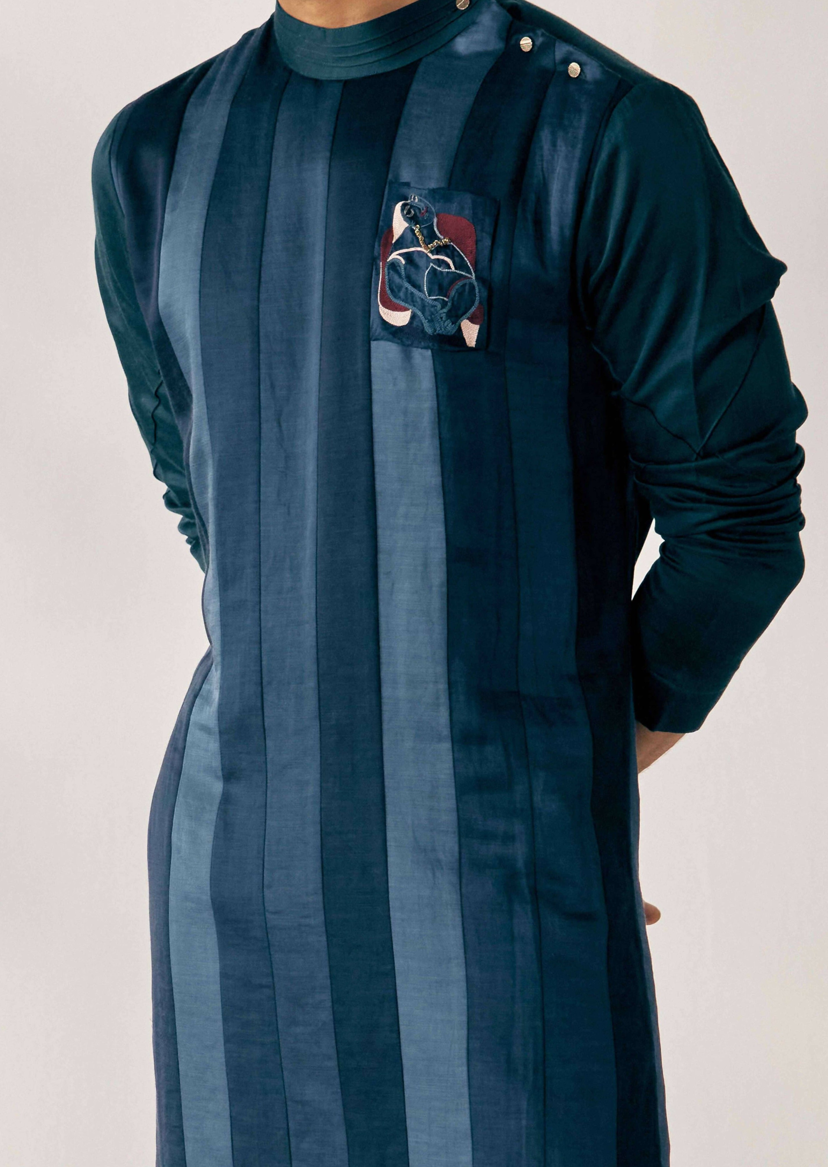 Teal Medley Kurta Set