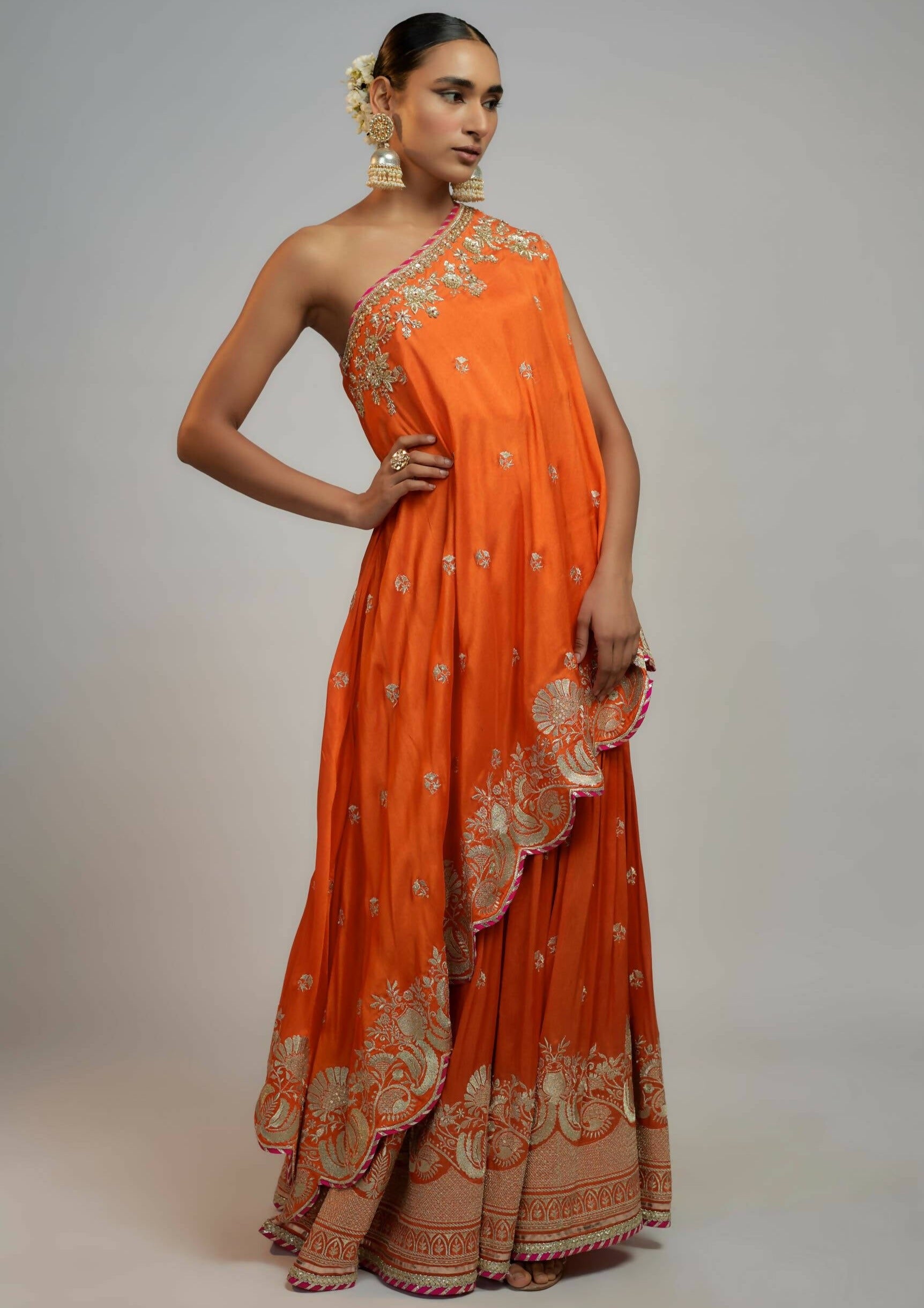 Aashna Orange Sharara Set