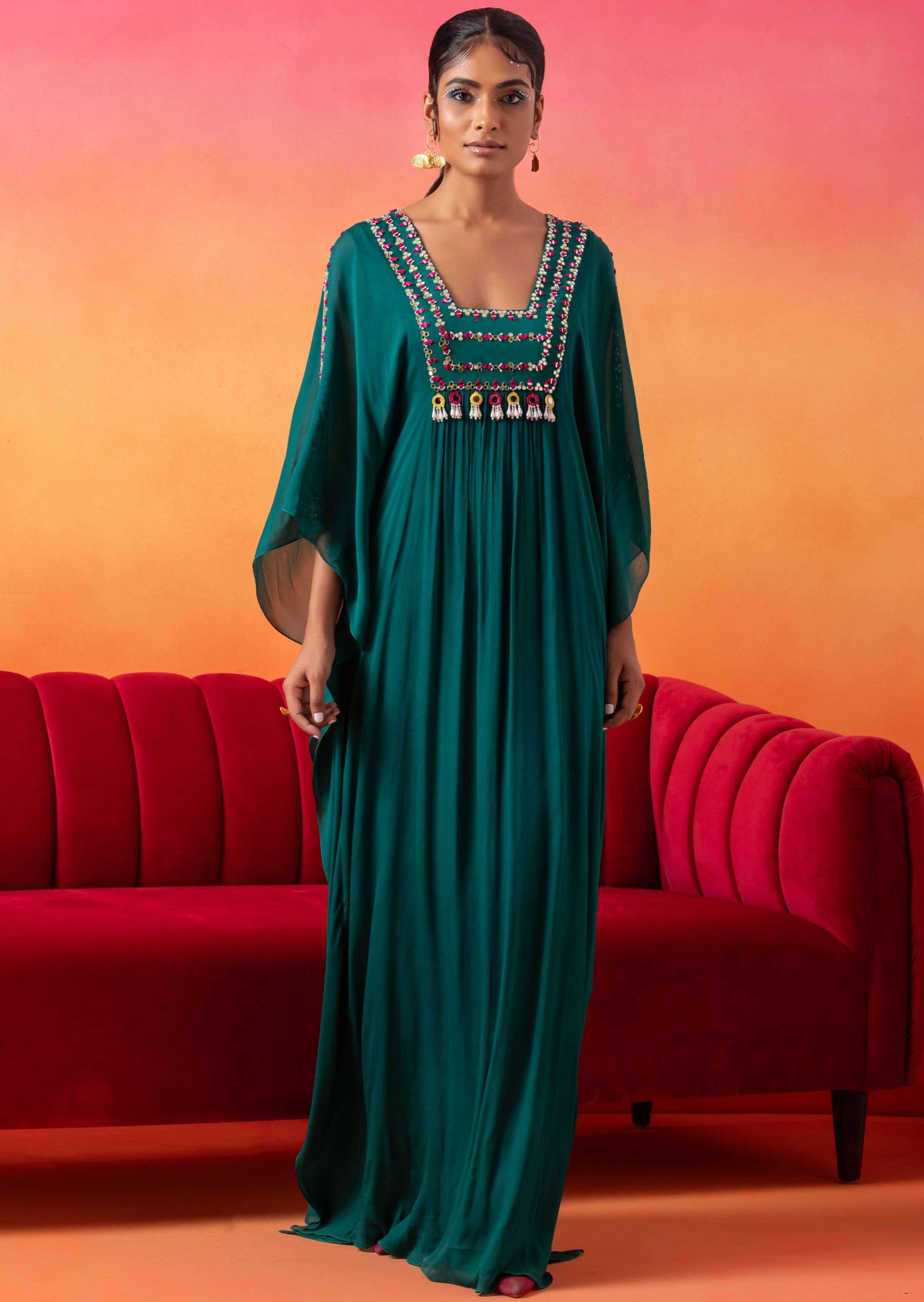 Emerald Green Kaftan S / Emerald Green Emerald Green Kaftan S / Emerald Green