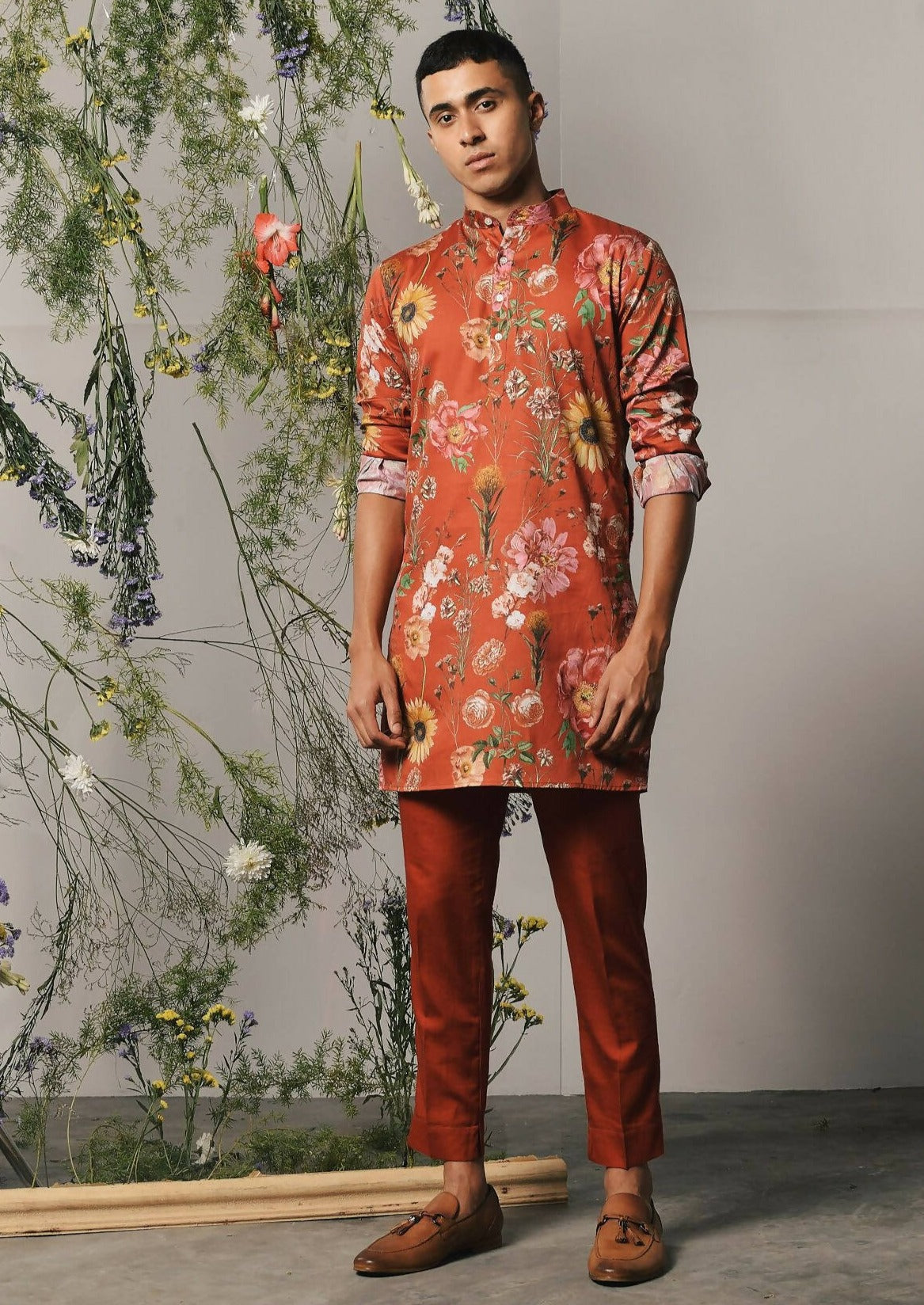 Red Roma Kurta Pajama