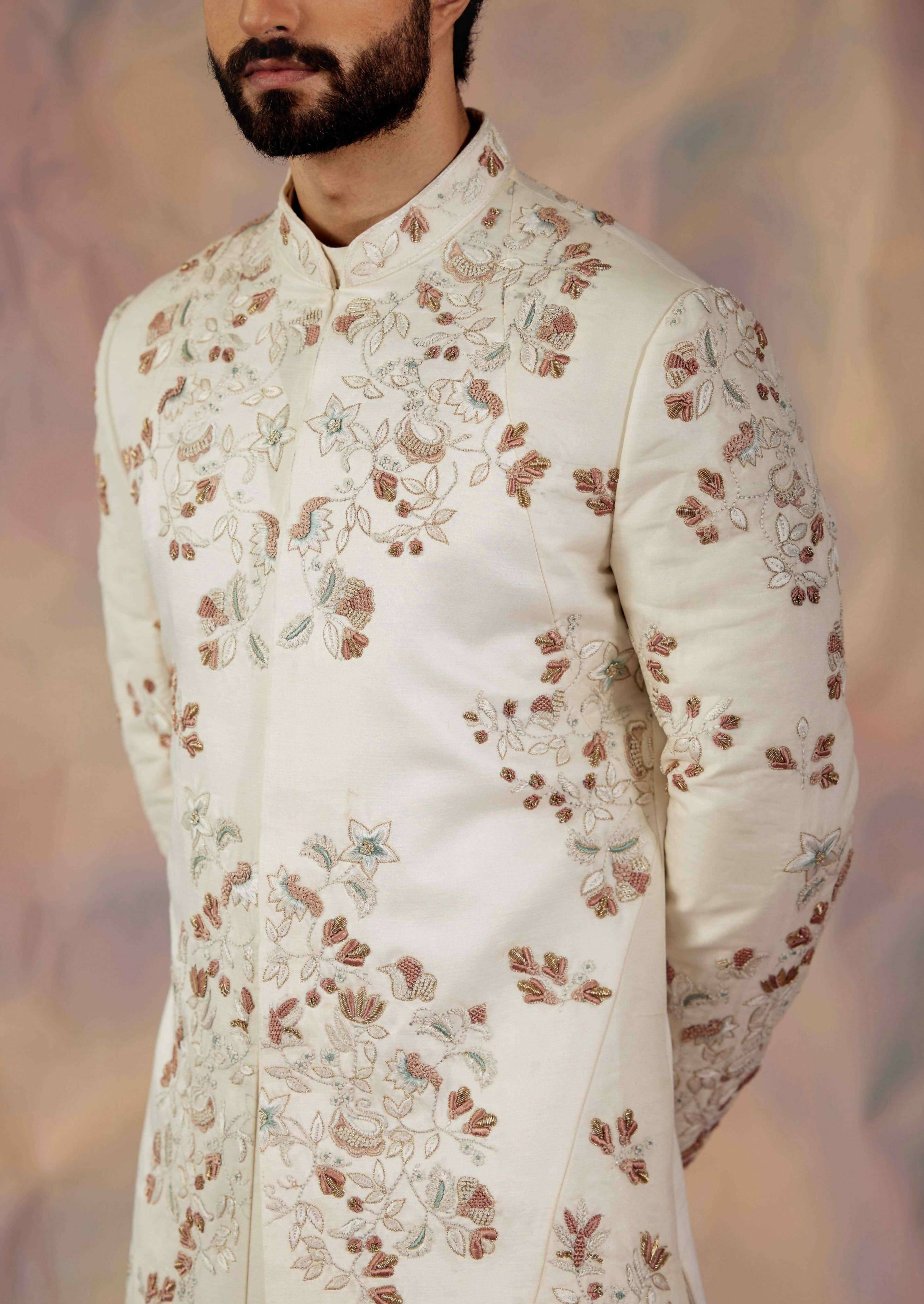 Ivory in Malaga Sherwani Set